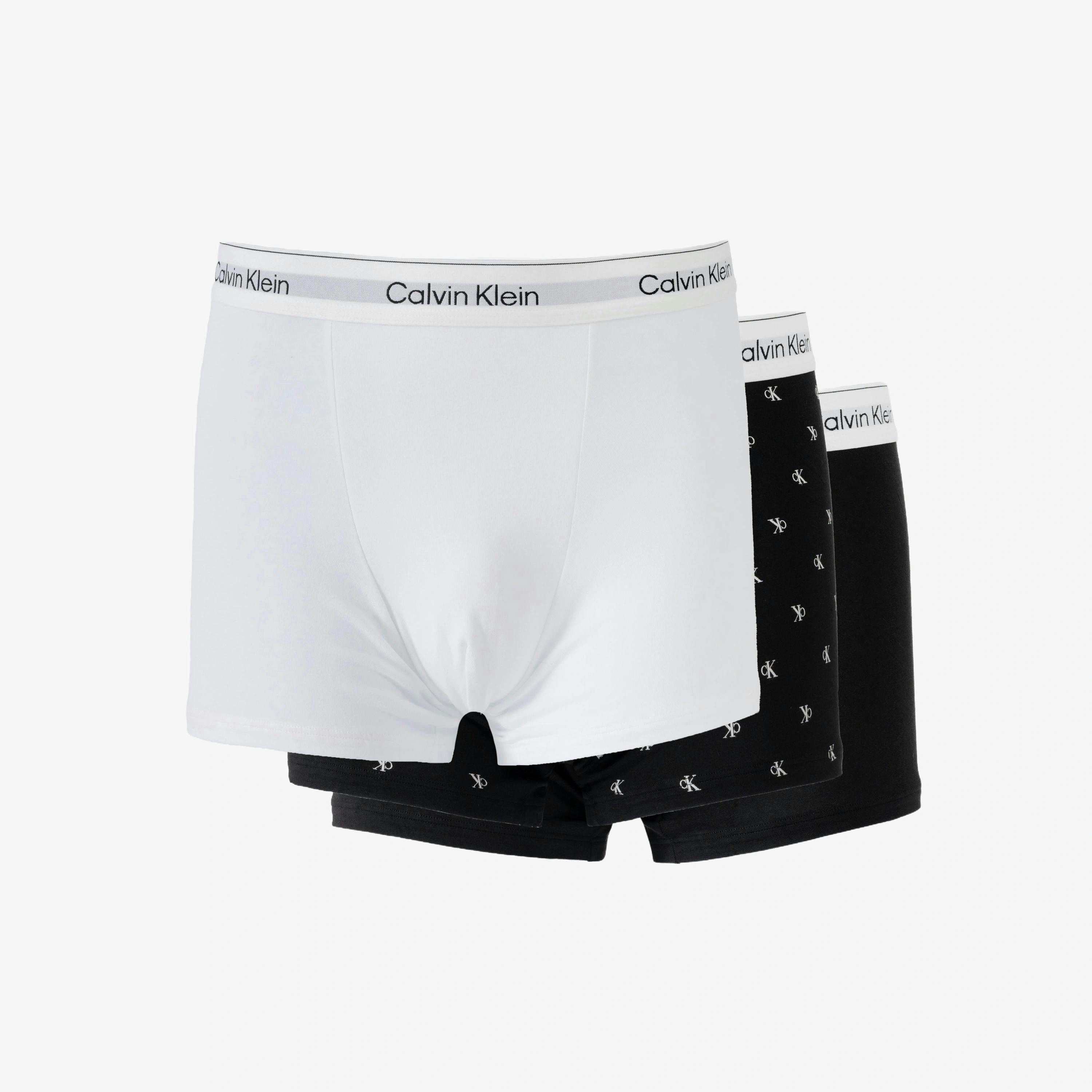 Calvin Klein Diamond Logo Trunks  in White , view 1 of 1