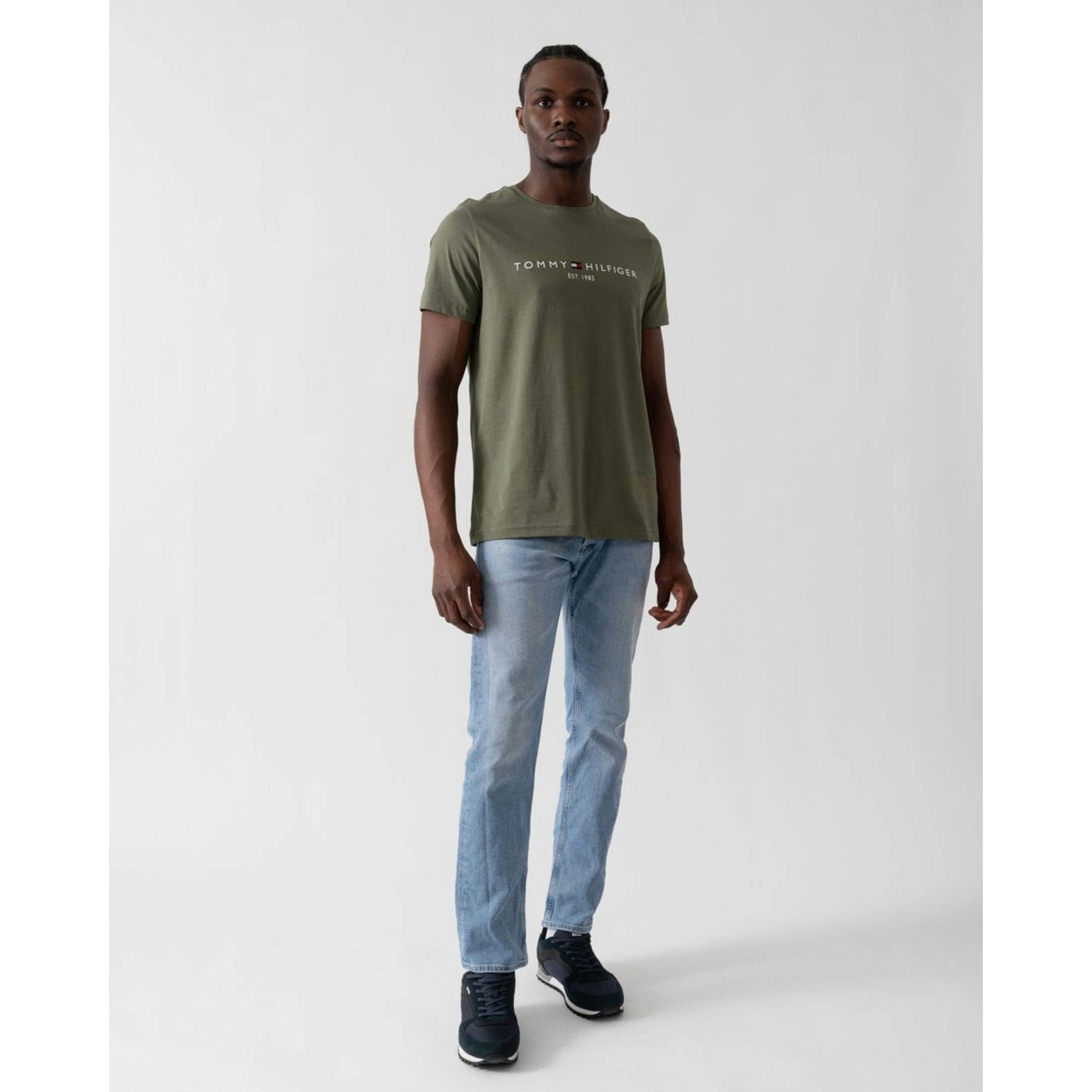 Tommy Hilfiger Tommy Logo Basic T-Shirt  in Grey , view 4 of 4