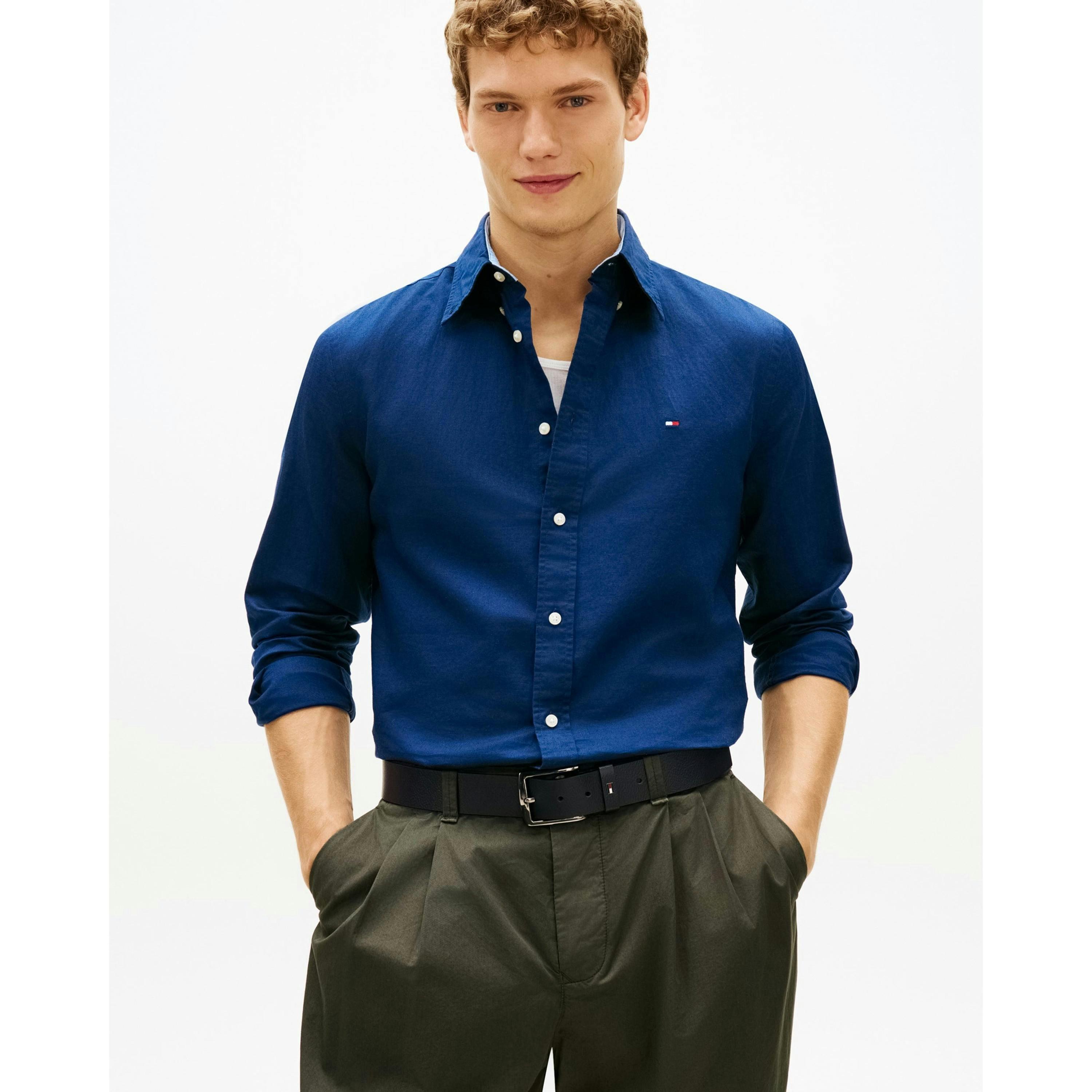 Tommy Hilfiger Solid Shirt  in Blue , view 1 of 5