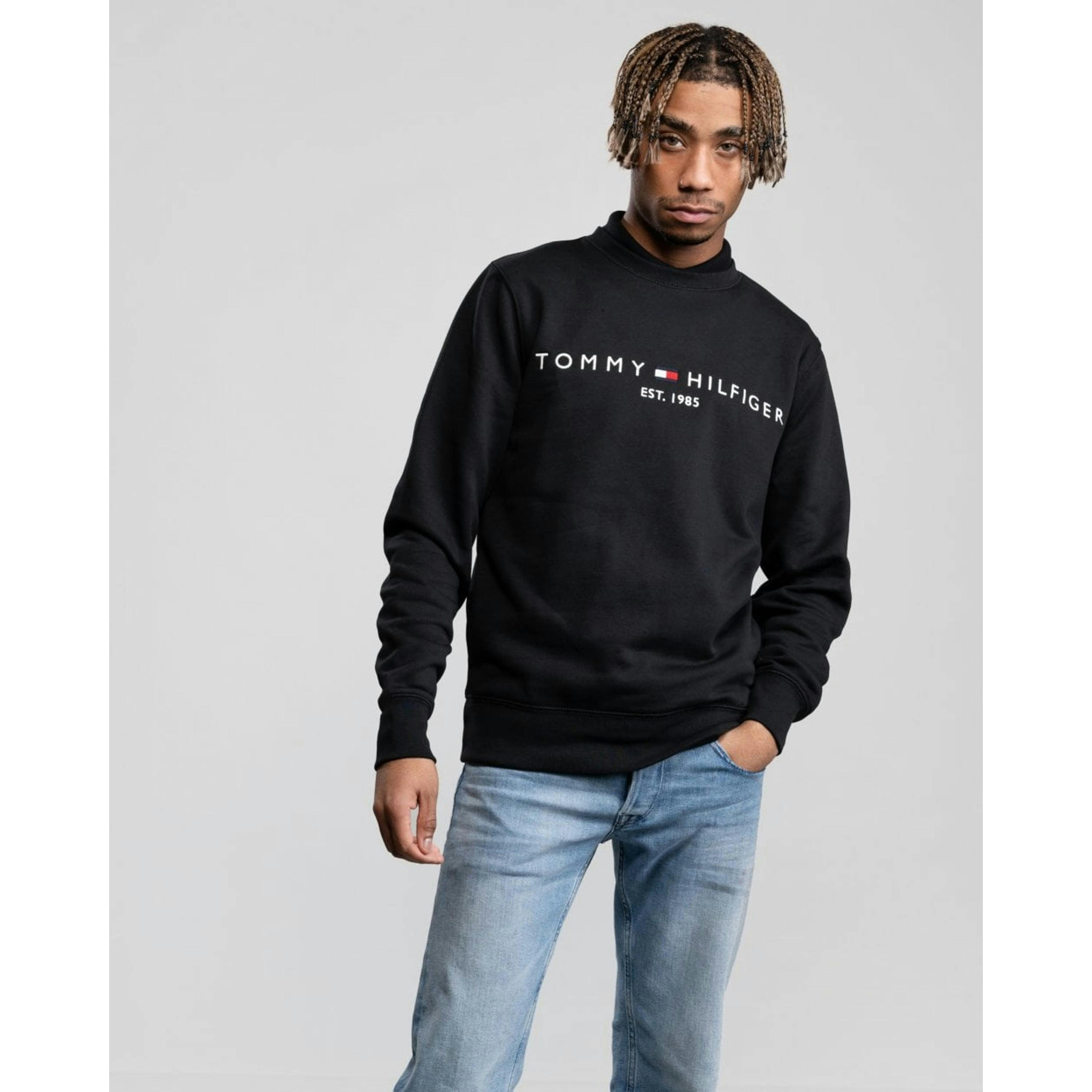 Tommy Hilfiger Tommy Logo Sweatshirt  in Black , view 1 of 6