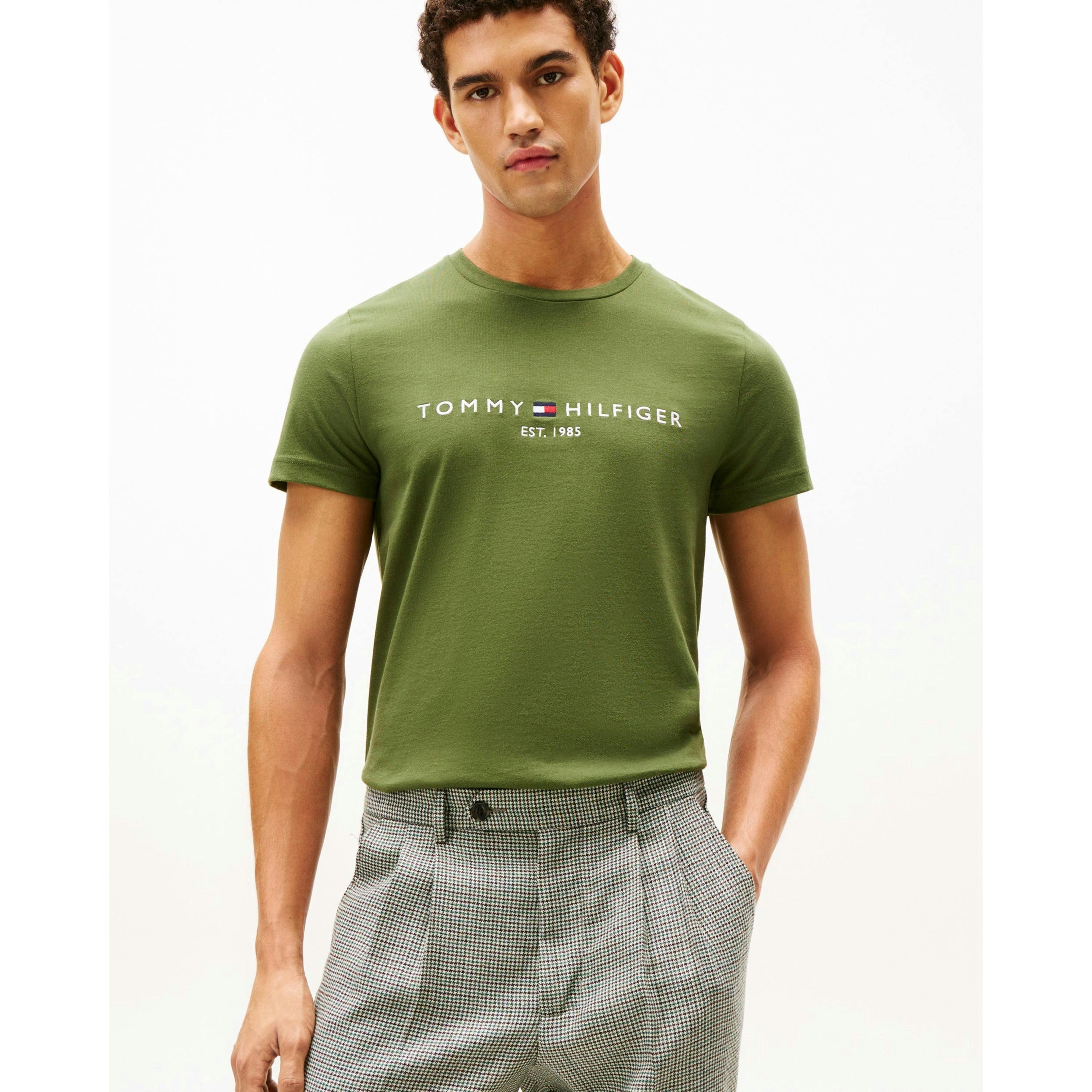 Tommy Hilfiger Logo T-Shirt  in Green , view 1 of 5