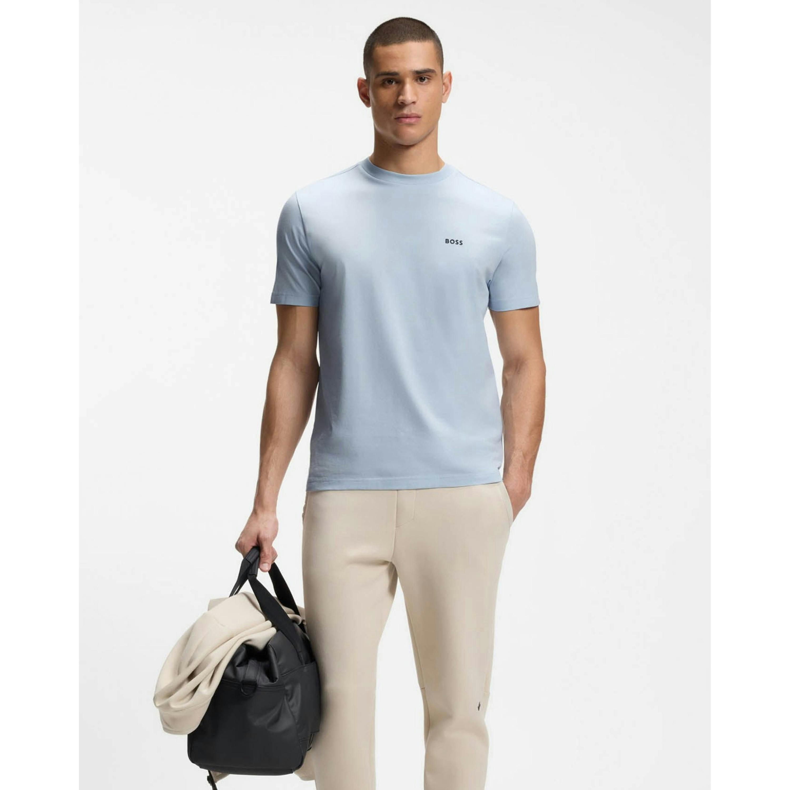 Hugo Boss Contrast Logo T-Shirt  in Blue , view 4 of 4