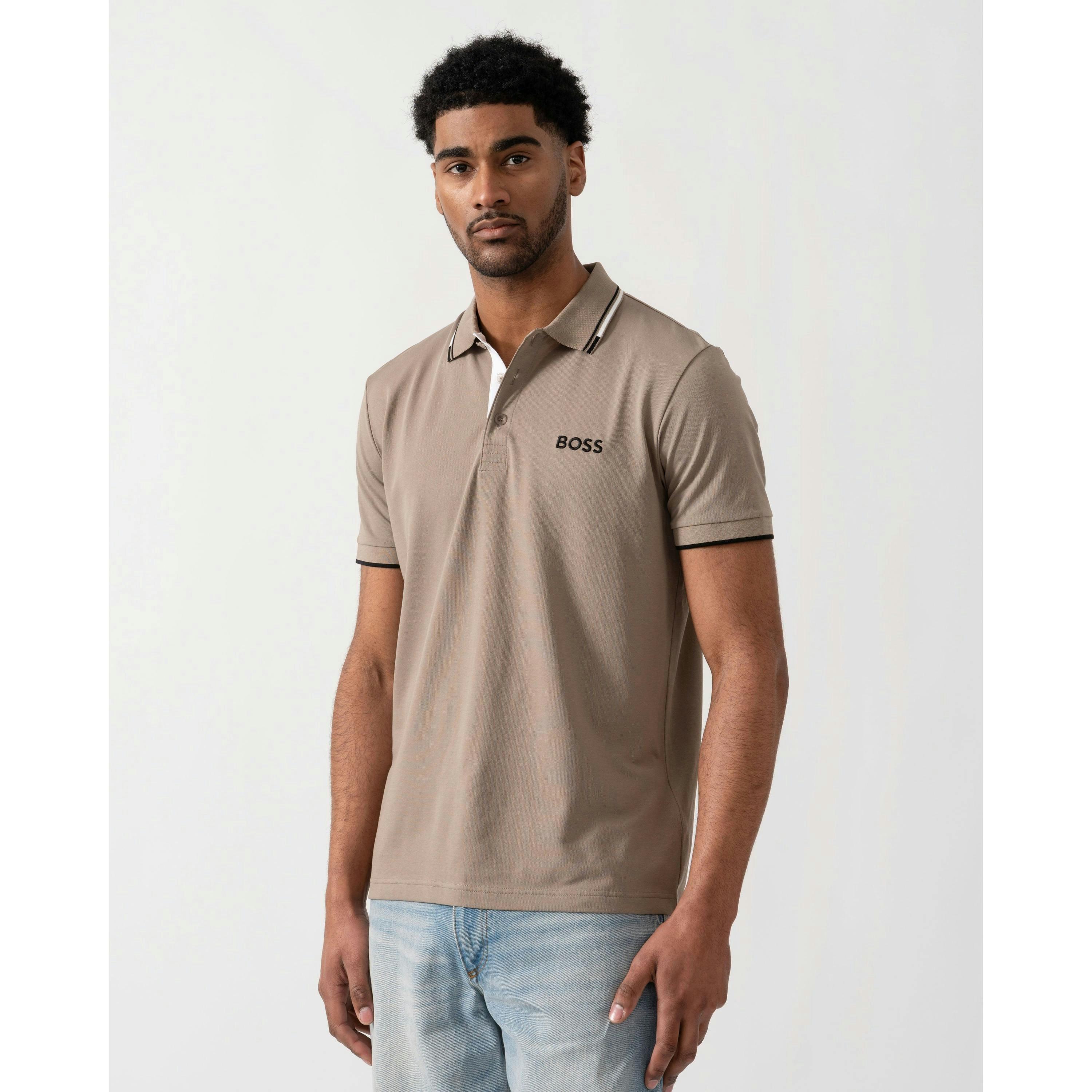 Hugo Boss Contrast Logos Polo Shirt  in Green , view 1 of 4