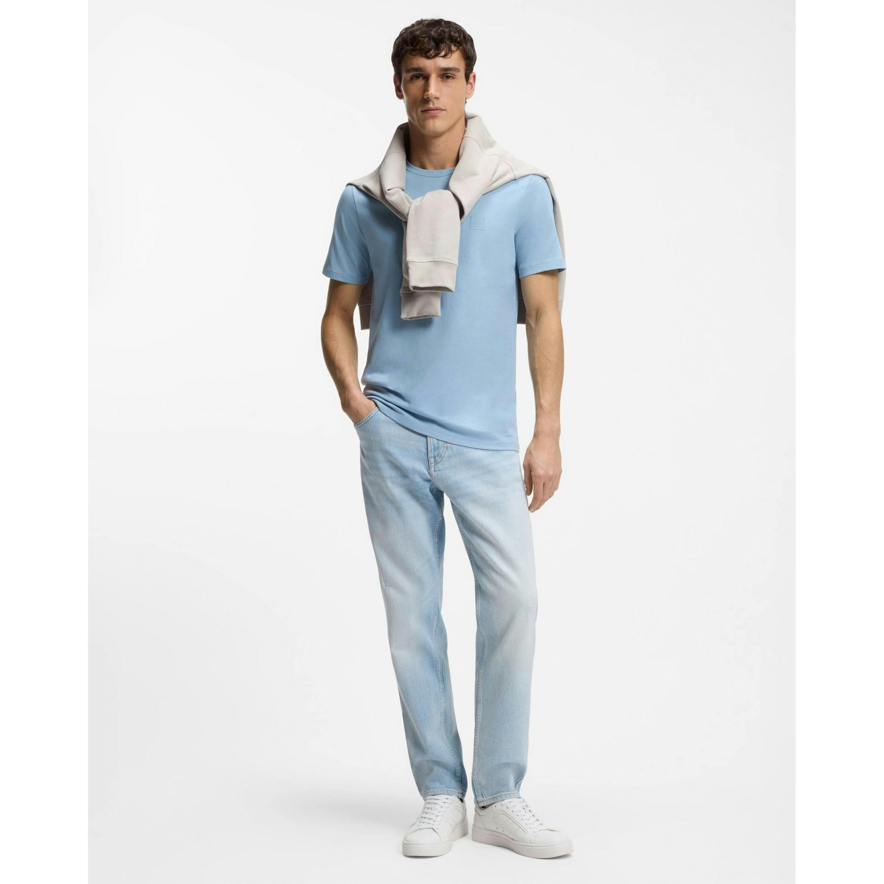 Hugo Boss Logo Patch T-Shirt  in Blue , view 4 of 4