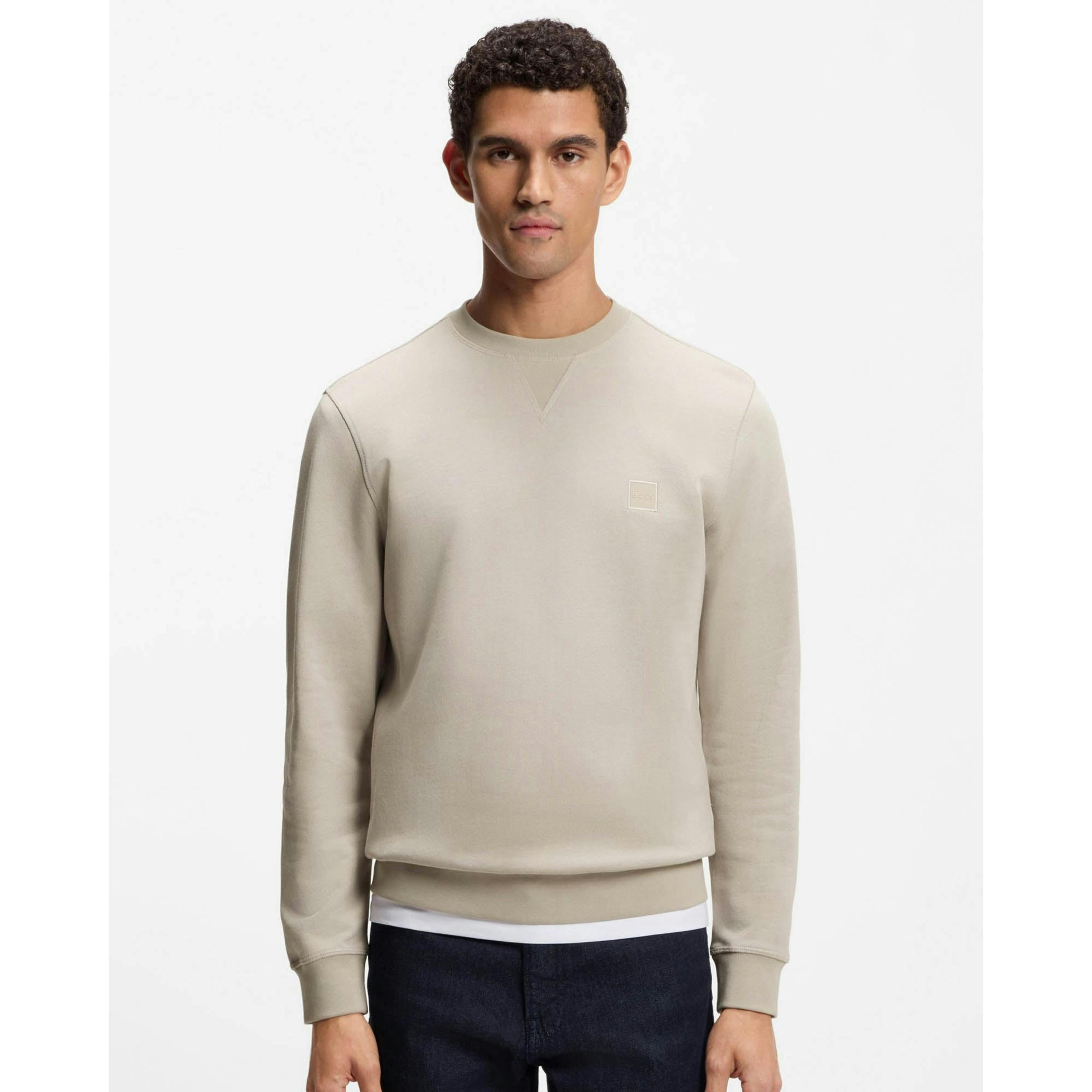 Hugo Boss Logo Patch Sweatshirt  in Grey , view 1 of 4