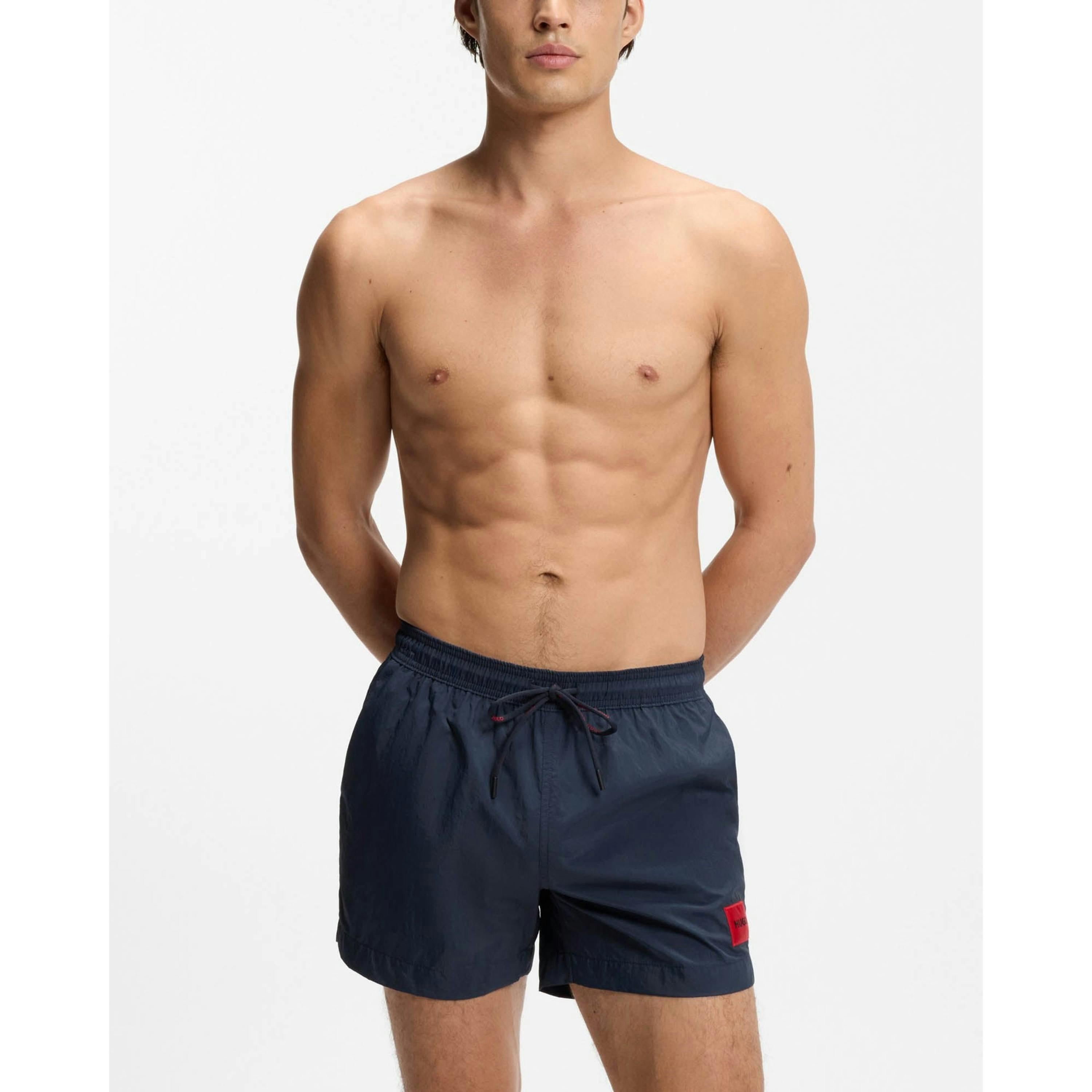 Hugo Boss Logo Swimming Shorts  in Blue , view 1 of 3