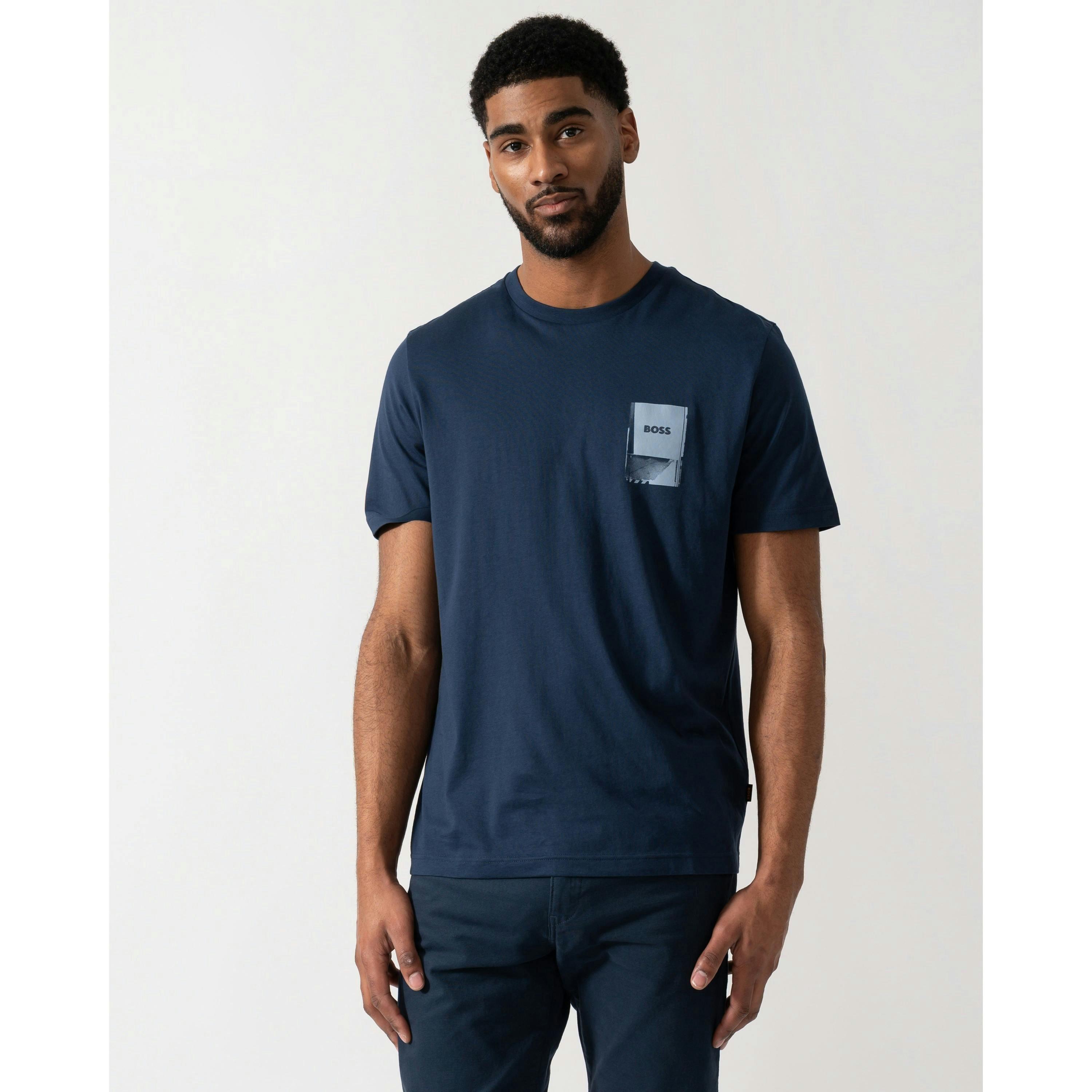 Hugo Boss Logo Artwork T-Shirt  in Grey , view 1 of 4