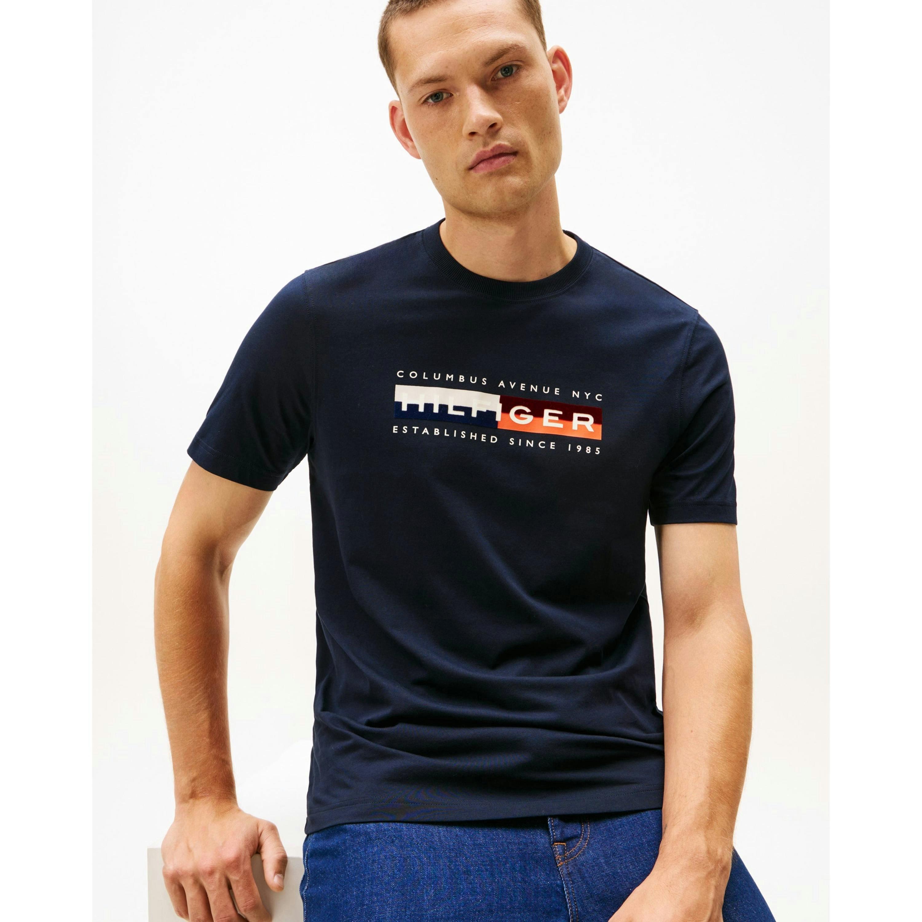 Tommy Hilfiger Colour Block T-Shirt  in Blue , view 1 of 5