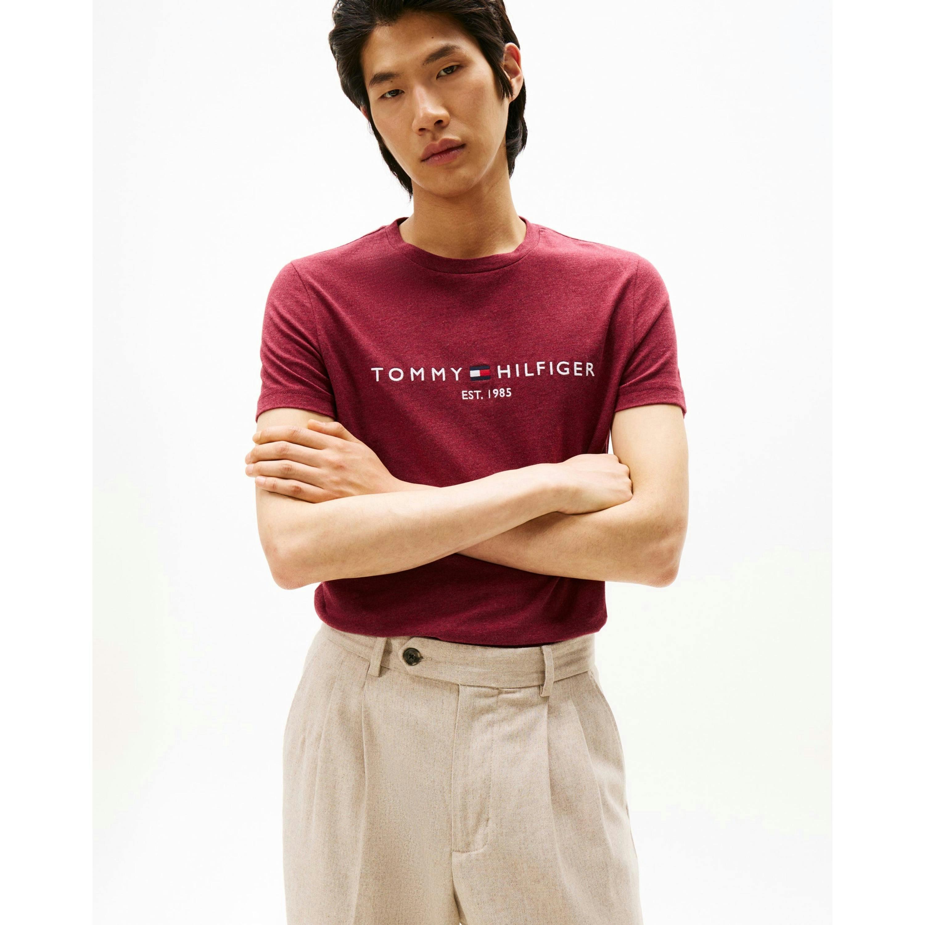 Tommy Hilfiger Tommy Logo T-Shirt  in Brown , view 1 of 5