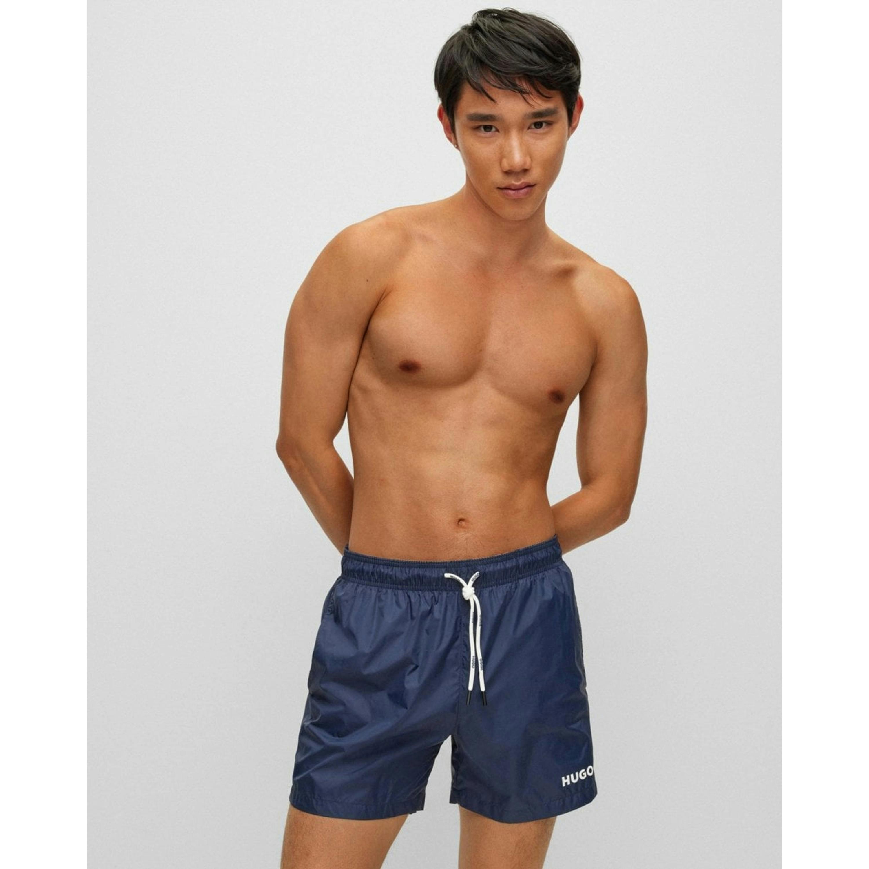 Hugo Boss Logo Swimming Shorts  in Grey , view 1 of 3