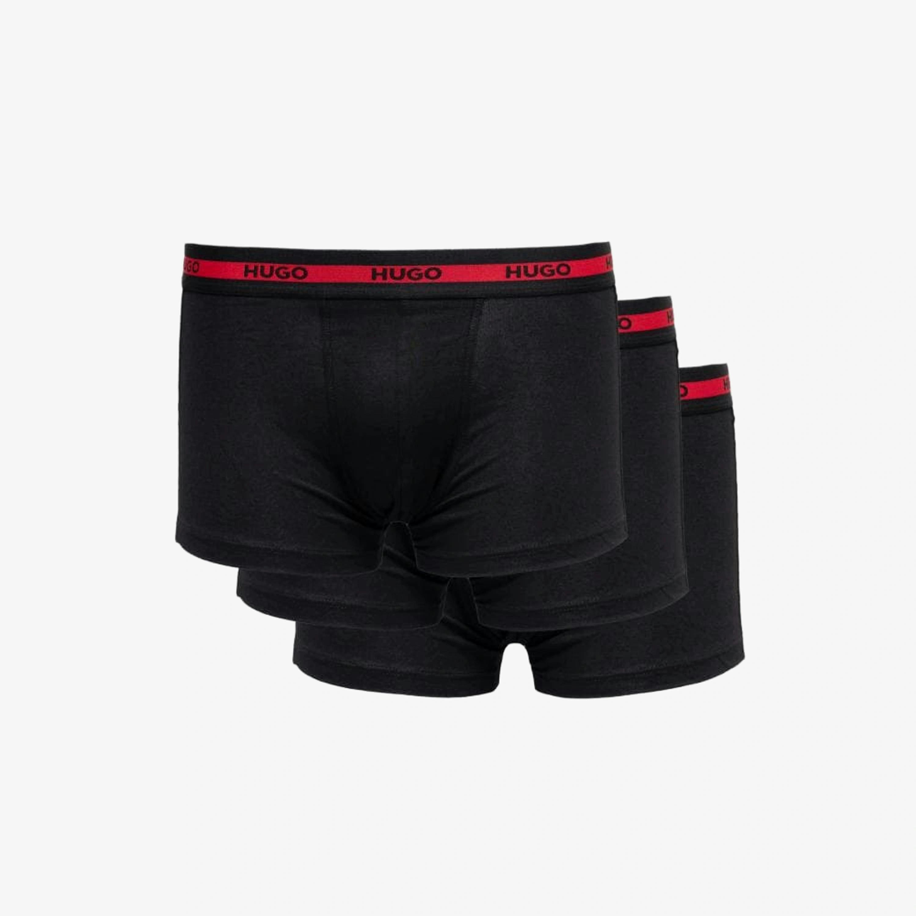 Hugo Boss Logo Waistband Trunks  in Black , view 1 of 3