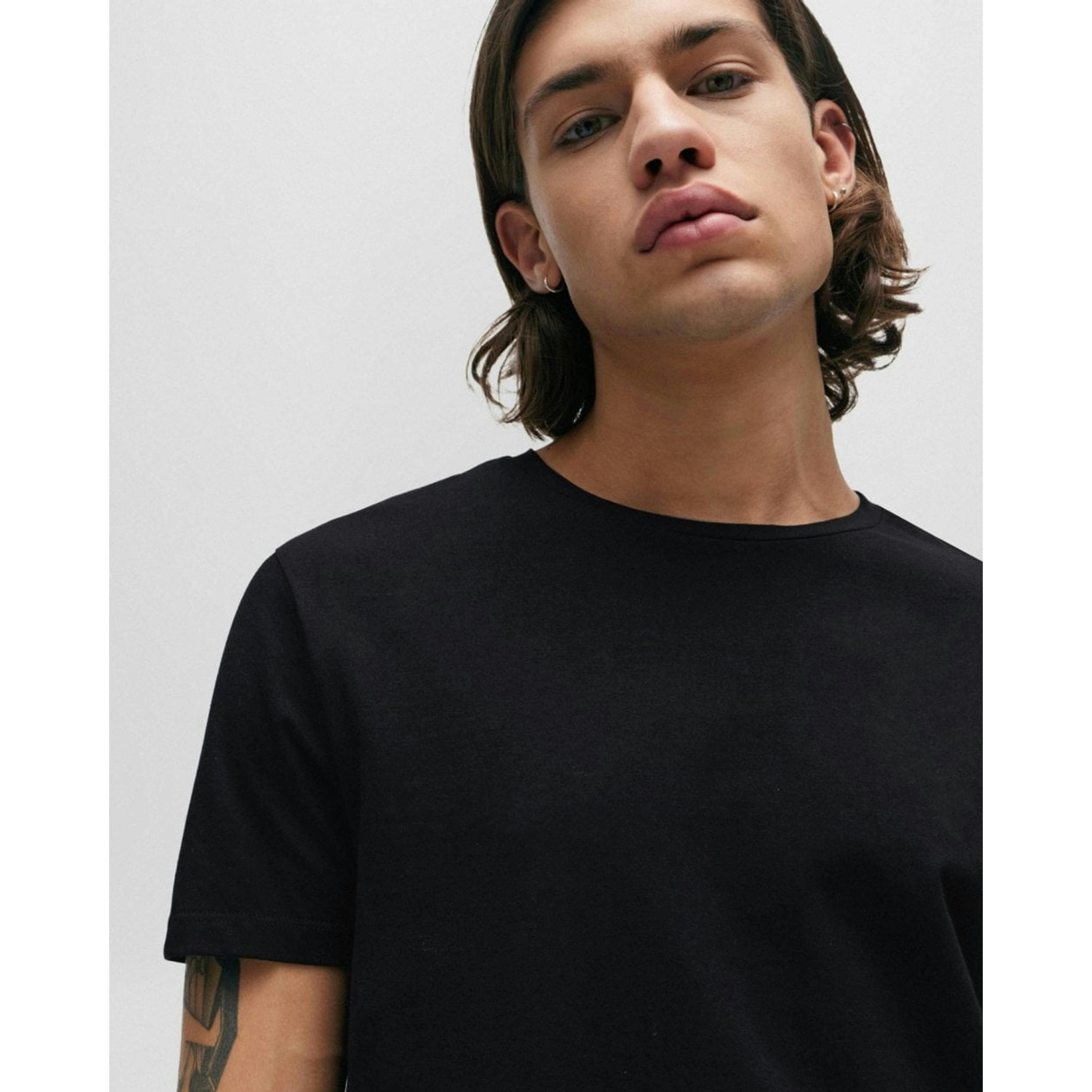 Hugo Boss Round T-Shirt  in Black , view 3 of 4