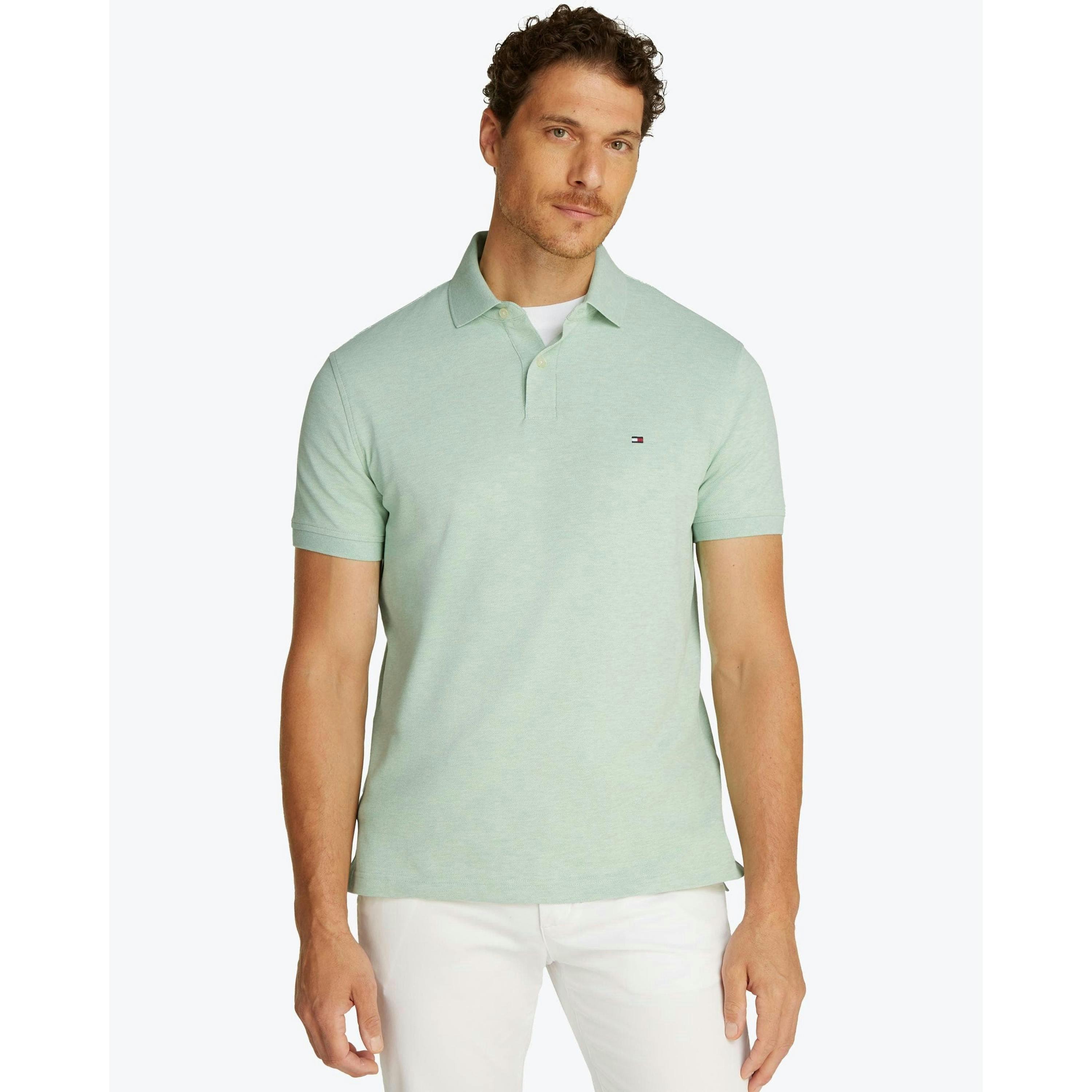 Tommy Hilfiger Heather Polo Shirt  in Blue , view 1 of 6