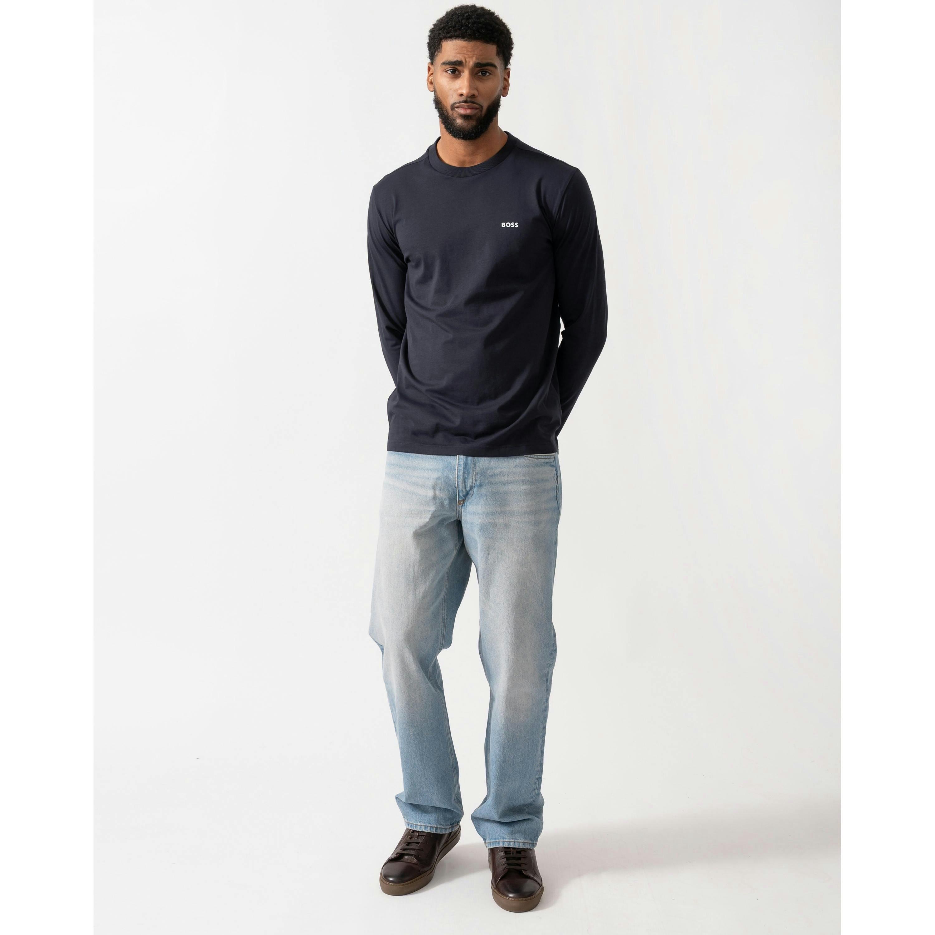 Hugo Boss Contrast Logo T-Shirt  in Blue , view 4 of 4