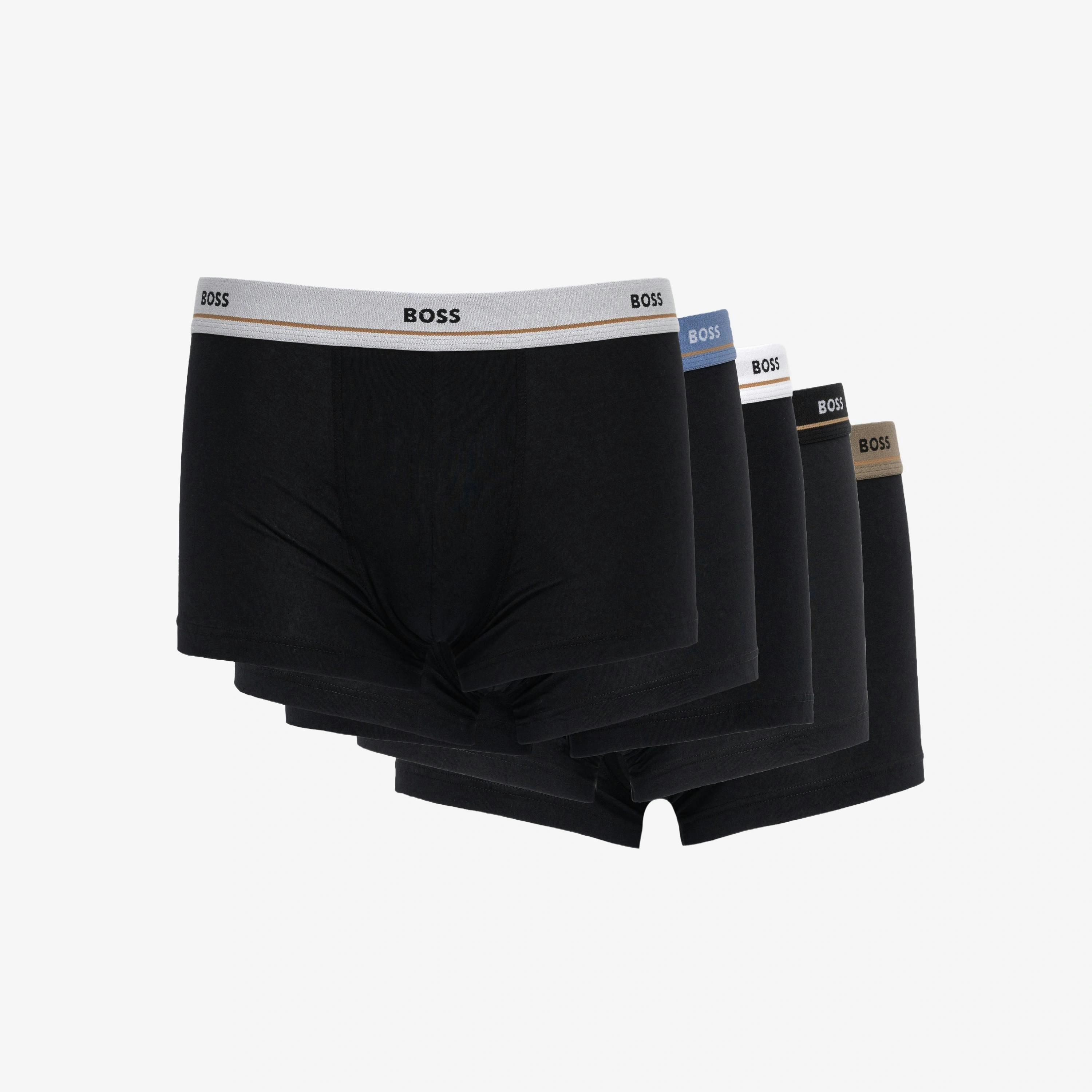 Hugo Boss Logo Waistbands Trunks  in Black , view 1 of 6