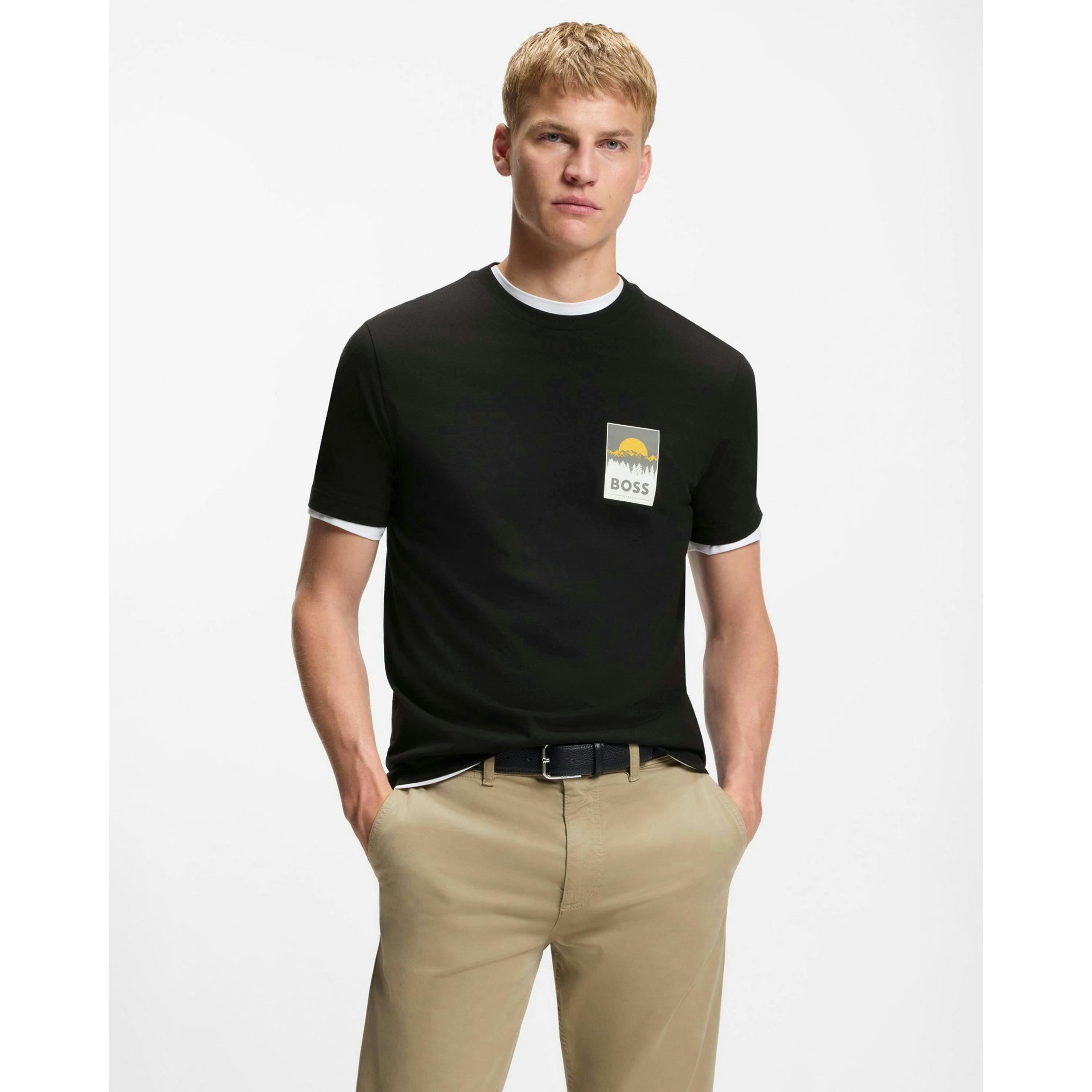 Hugo Boss Plain T-Shirt  in Black , view 1 of 4