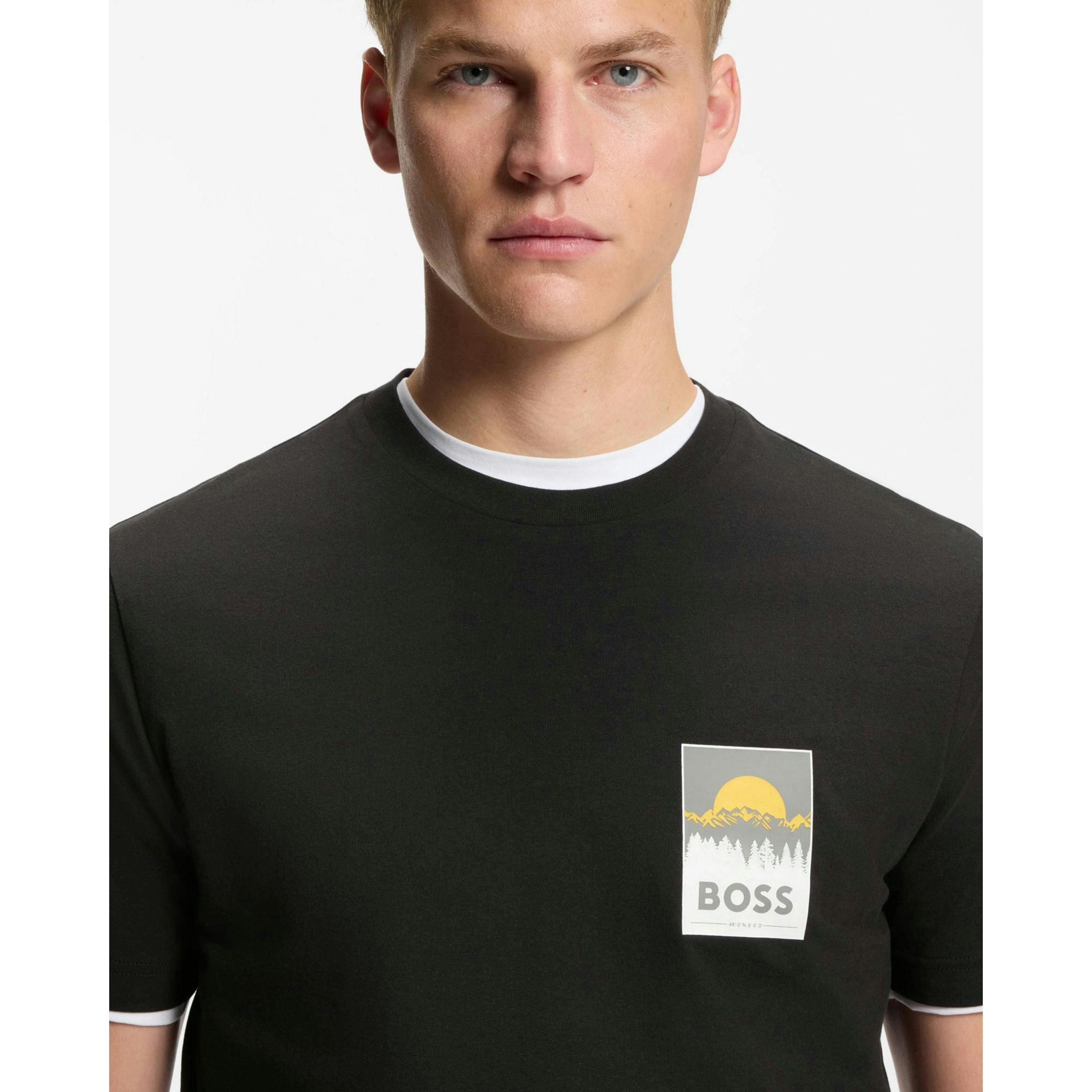 Hugo Boss Plain T-Shirt  in Black , view 3 of 4