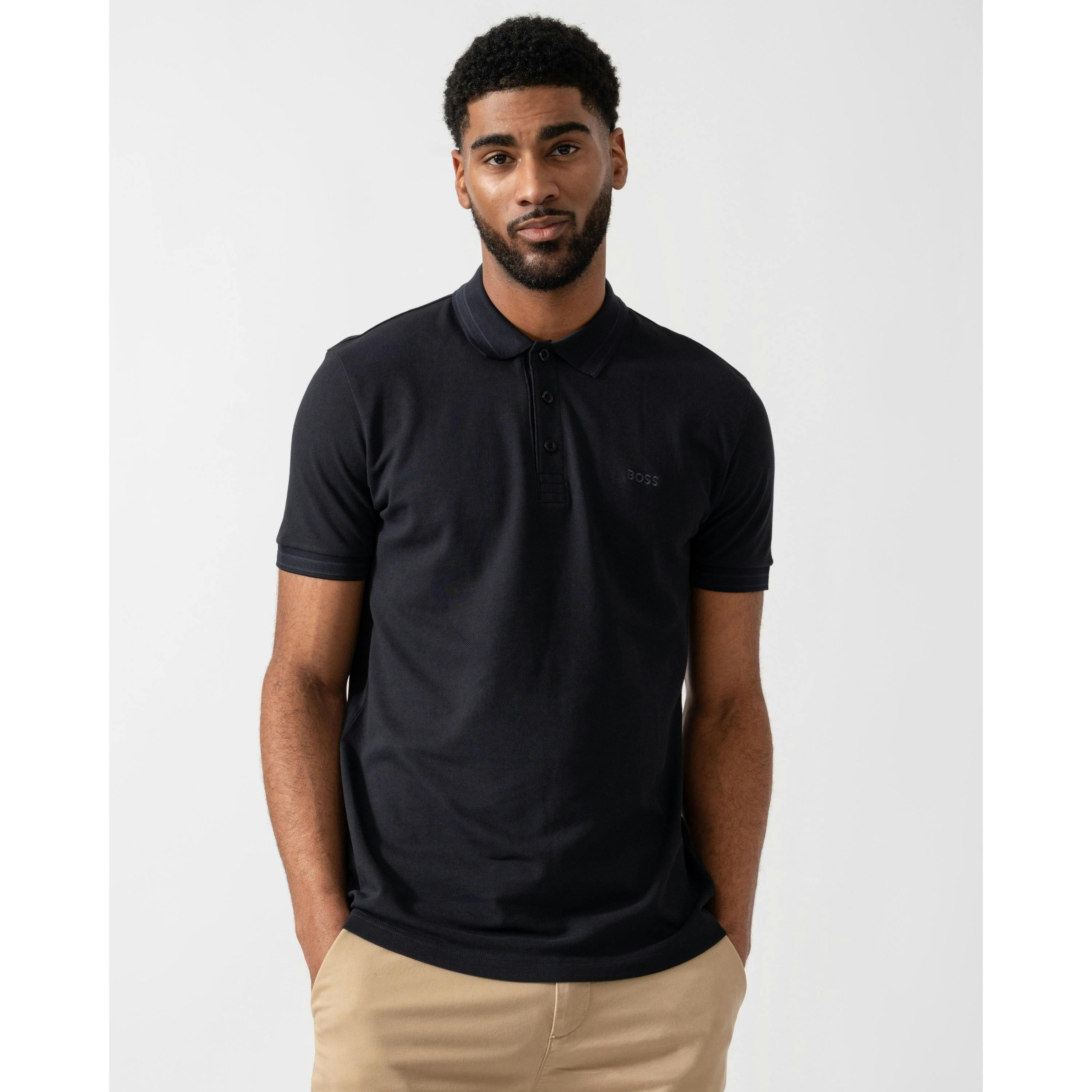 Hugo Boss Contrast Logo Polo Shirt  in Black , view 1 of 4