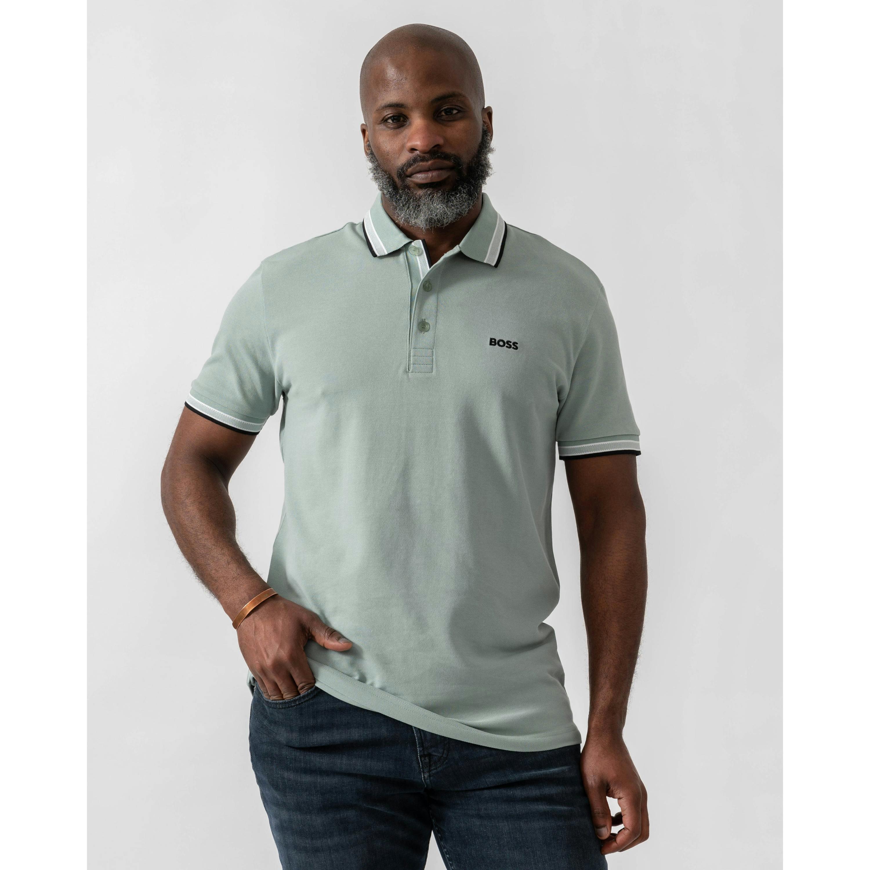 Hugo Boss Contrast Logo Polo Shirt  in Blue , view 1 of 4