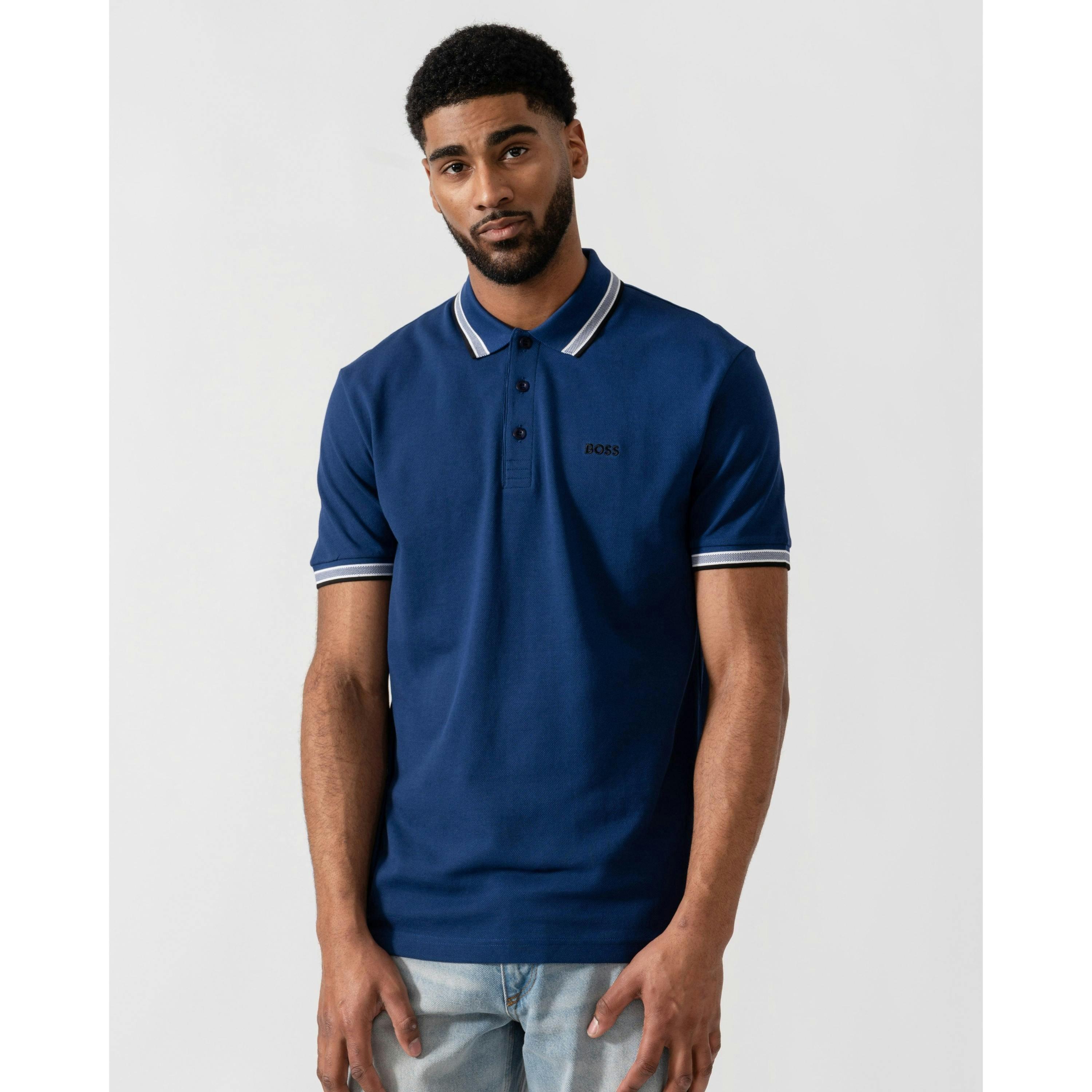 Hugo Boss Contrast Logo Polo Shirt  in Blue , view 1 of 4