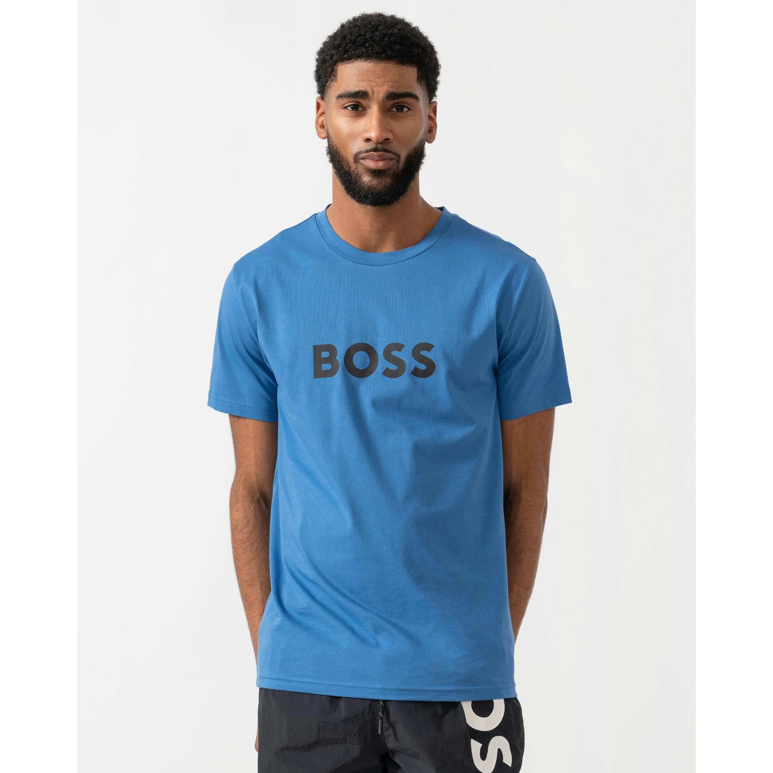 Hugo Boss Contrast Logo T-Shirt  in Blue , view 1 of 4