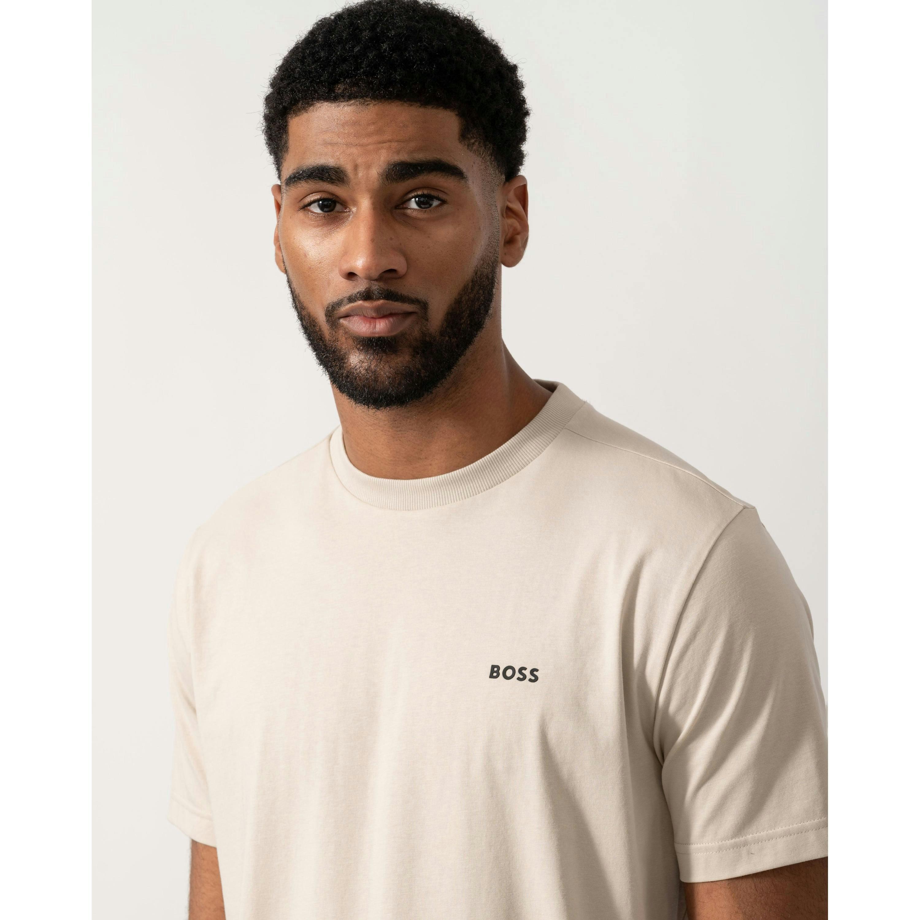 Hugo Boss Contrast Logo T-Shirt  in Grey , view 3 of 4