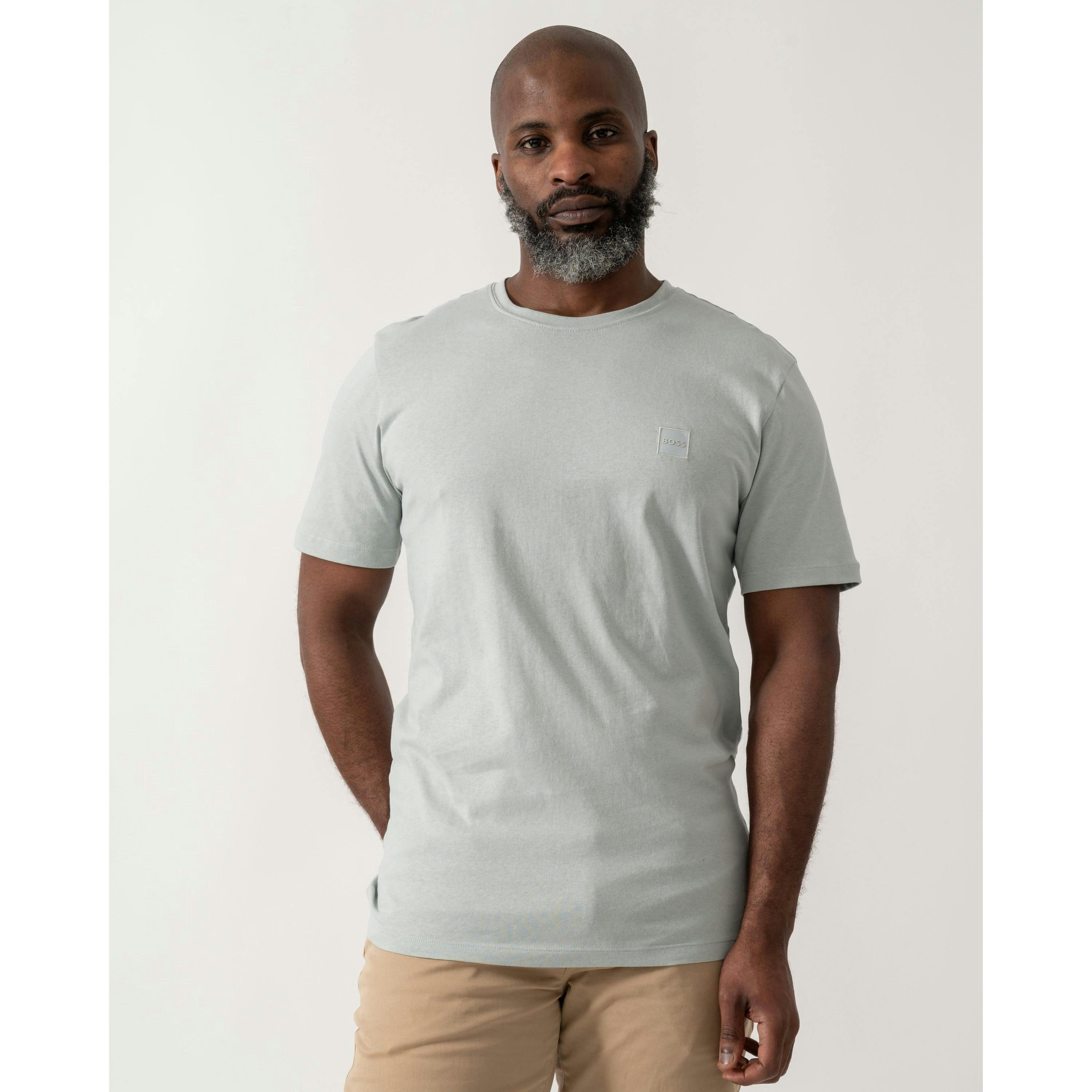 Hugo Boss Logo Patch T-Shirt  in Grey , view 1 of 4