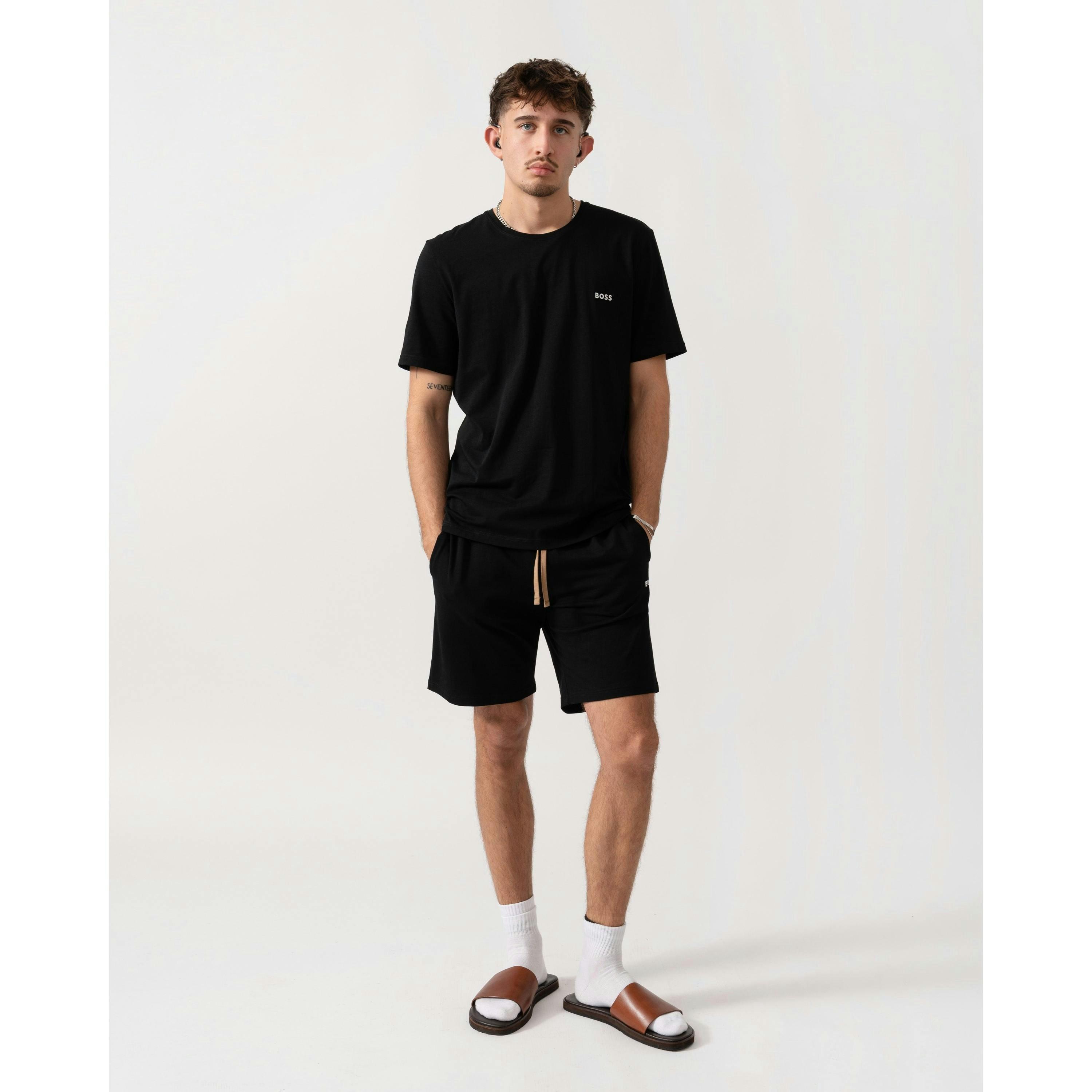 Hugo Boss Embroidered Logo T-Shirt  in Black , view 1 of 4