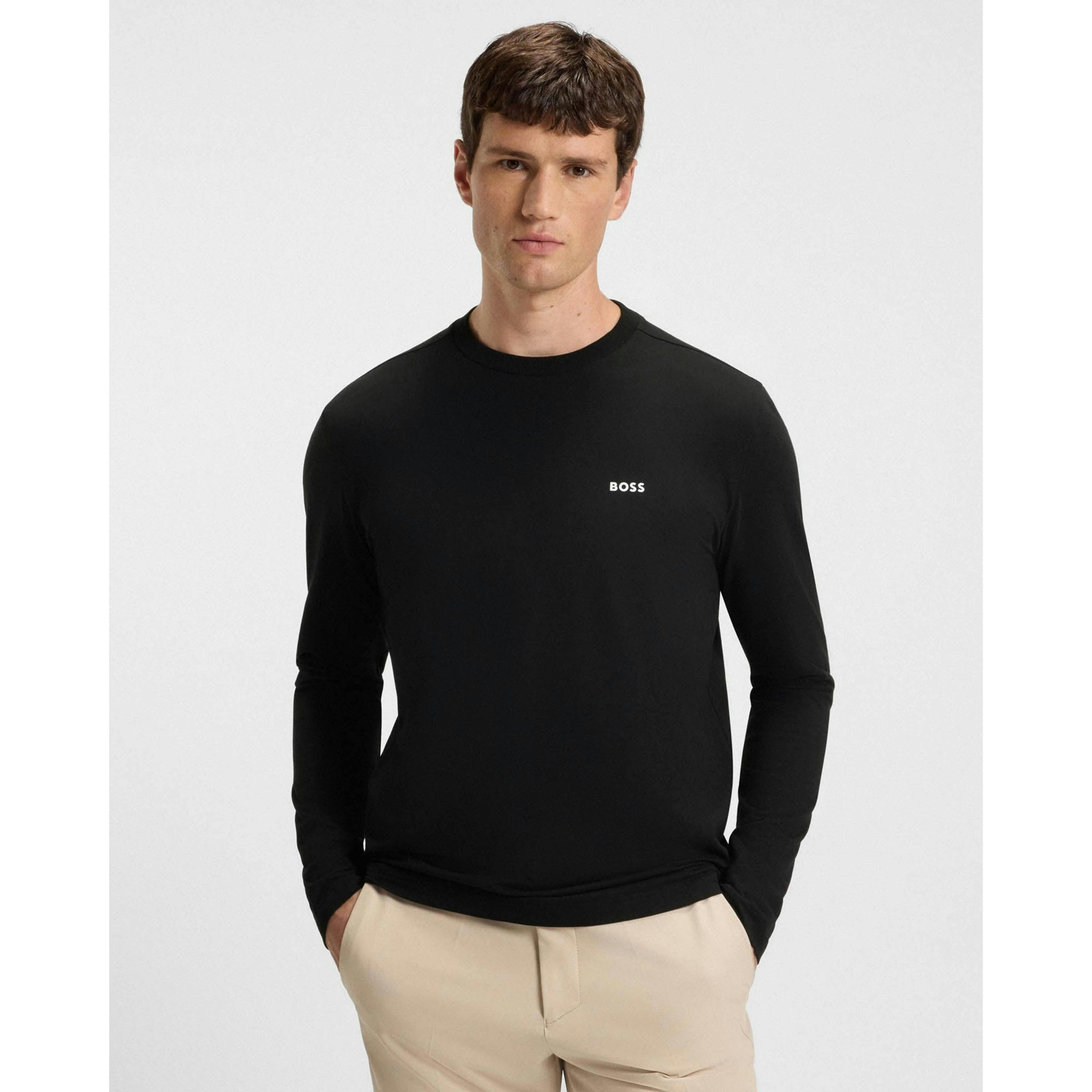 Hugo Boss Contrast Logo T-Shirt  in Black , view 1 of 4