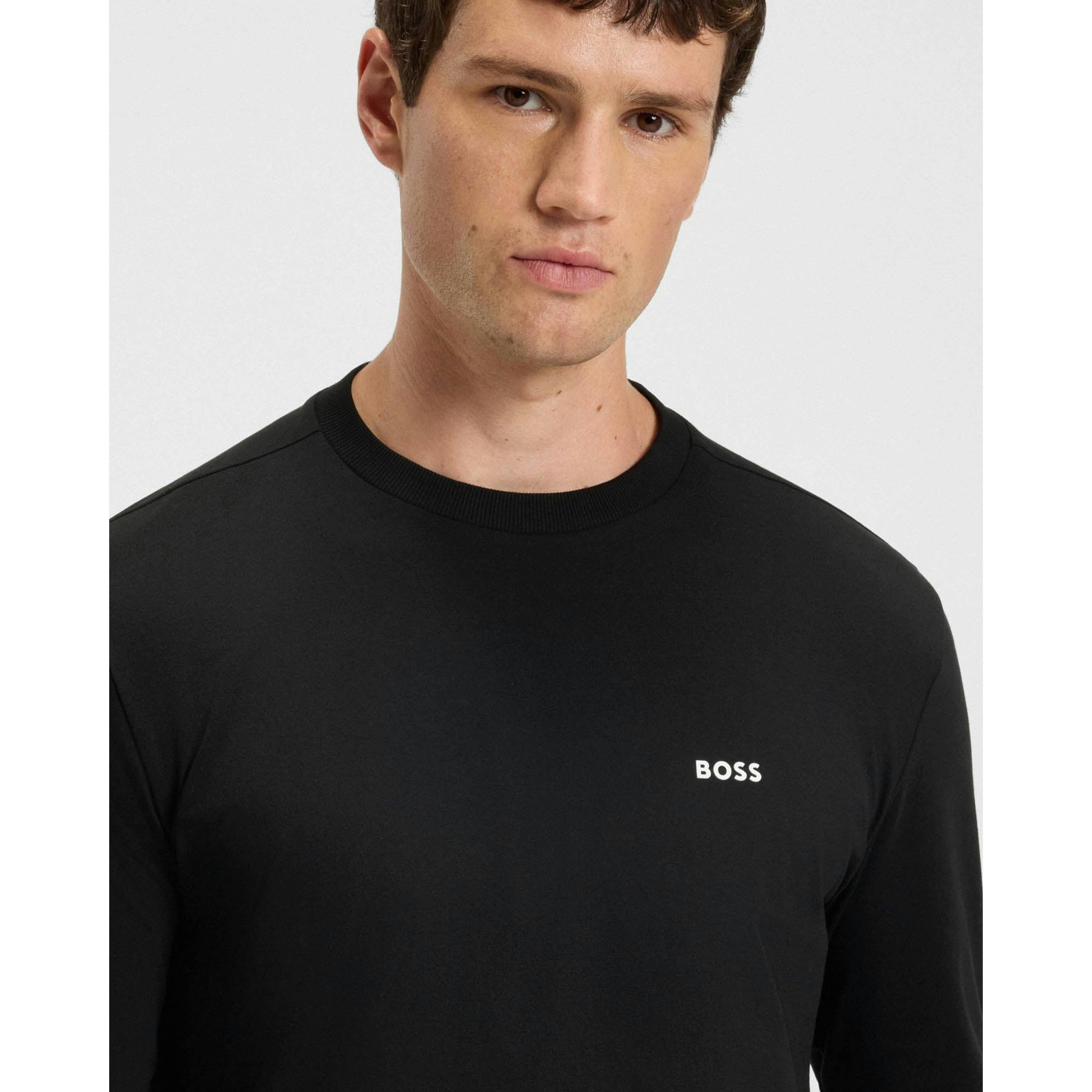 Hugo Boss Contrast Logo T-Shirt  in Black , view 3 of 4