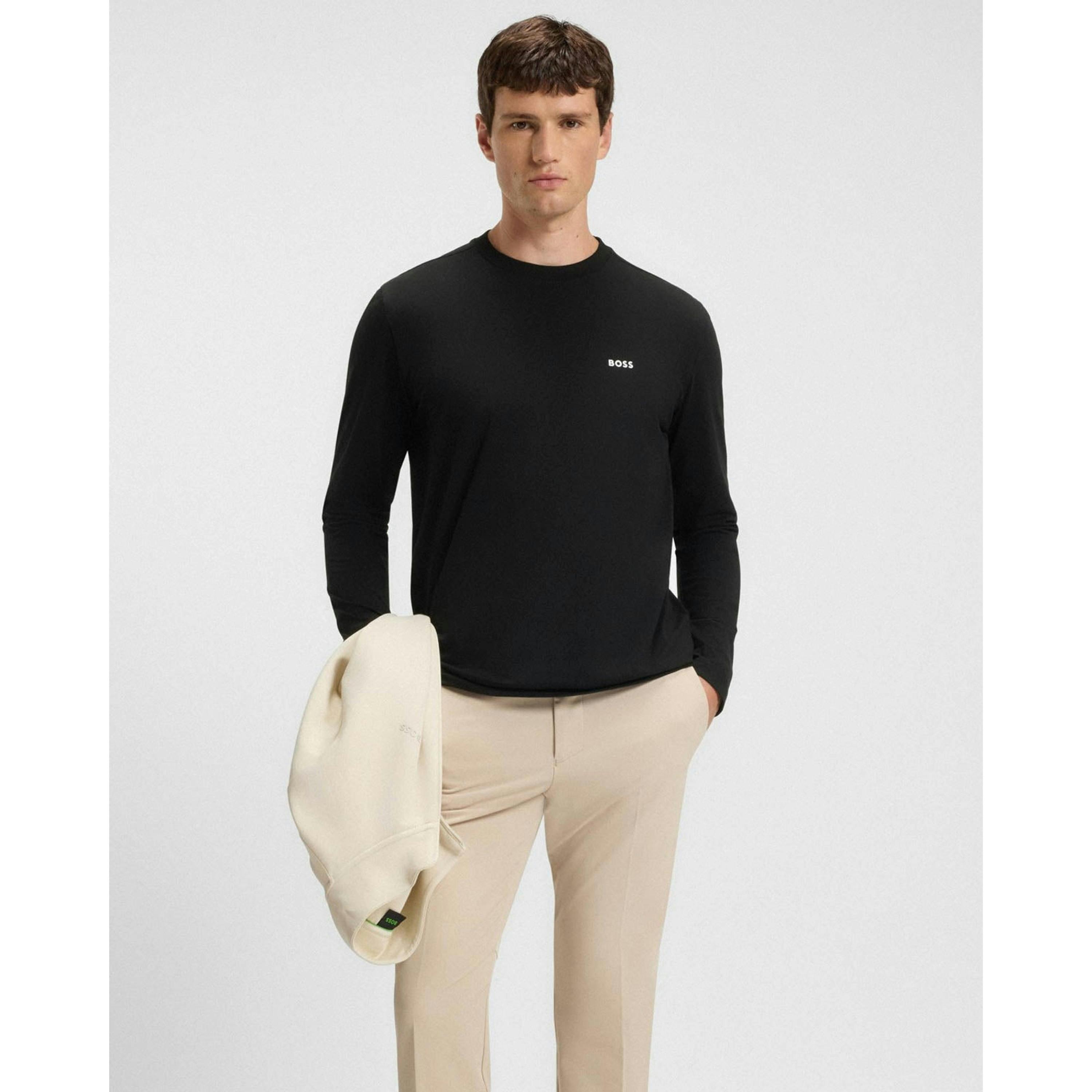 Hugo Boss Contrast Logo T-Shirt  in Black , view 4 of 4