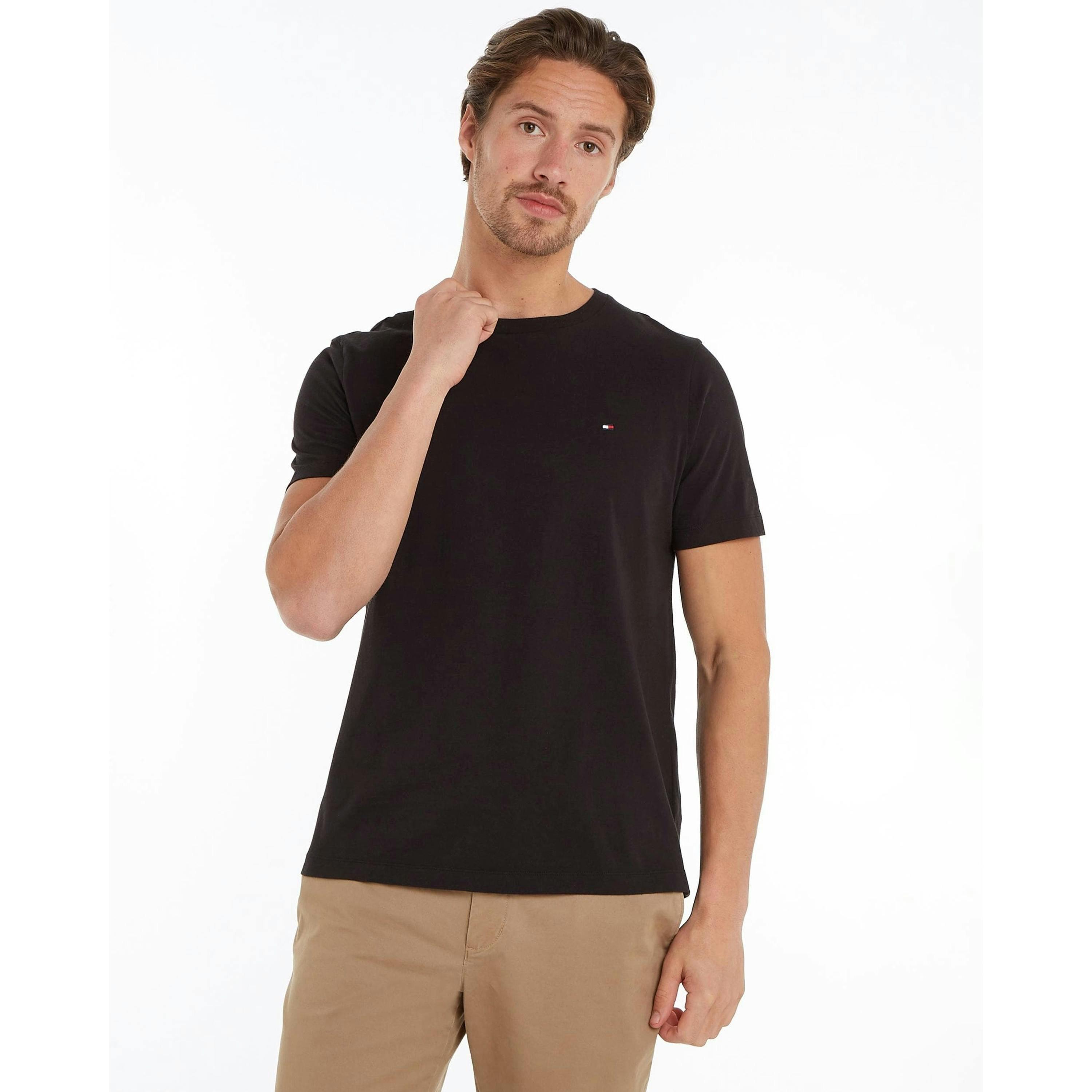 Tommy Hilfiger Solid T-Shirt  in Black , view 1 of 5