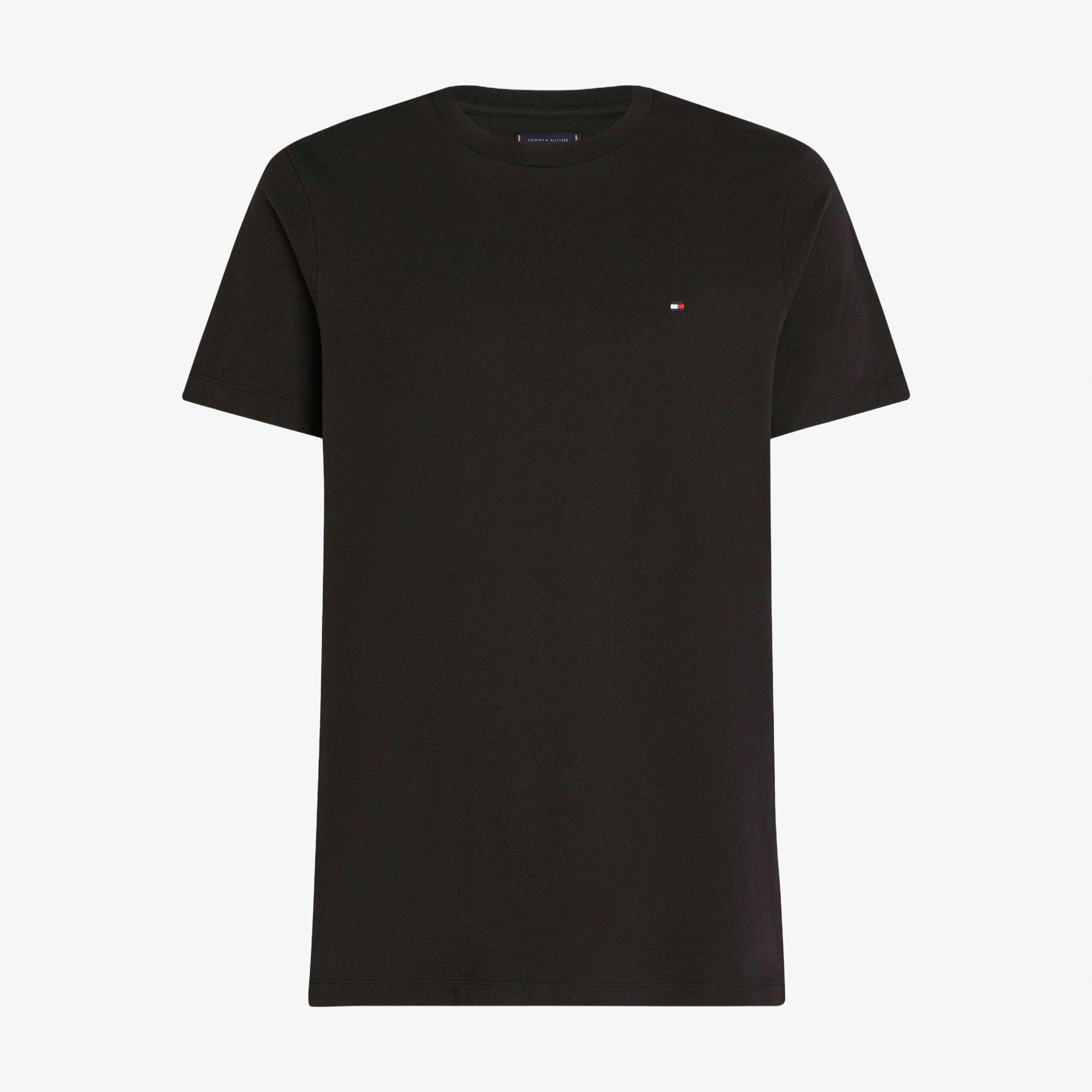 Tommy Hilfiger Solid T-Shirt  in Black , view 3 of 5