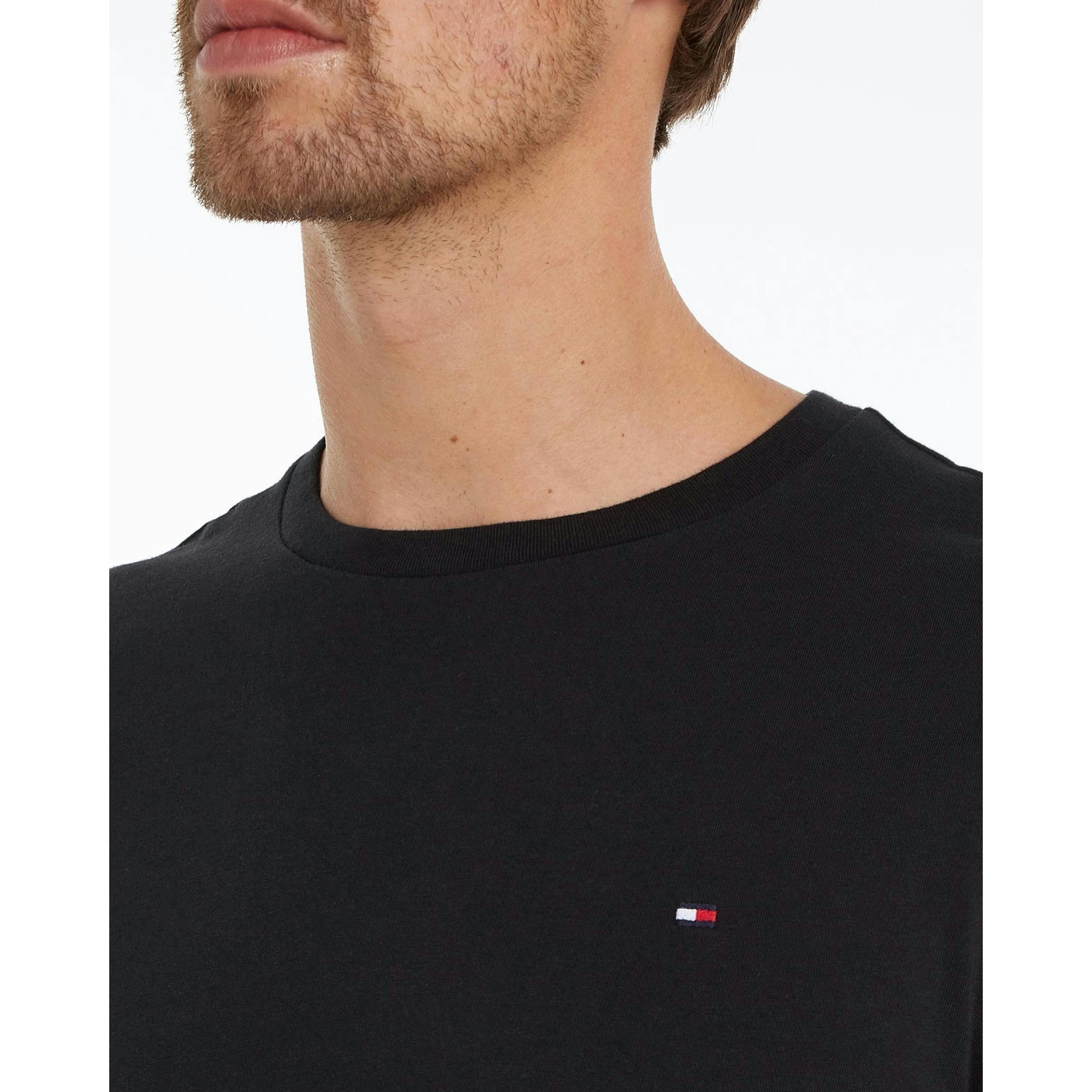 Tommy Hilfiger Solid T-Shirt  in Black , view 4 of 5