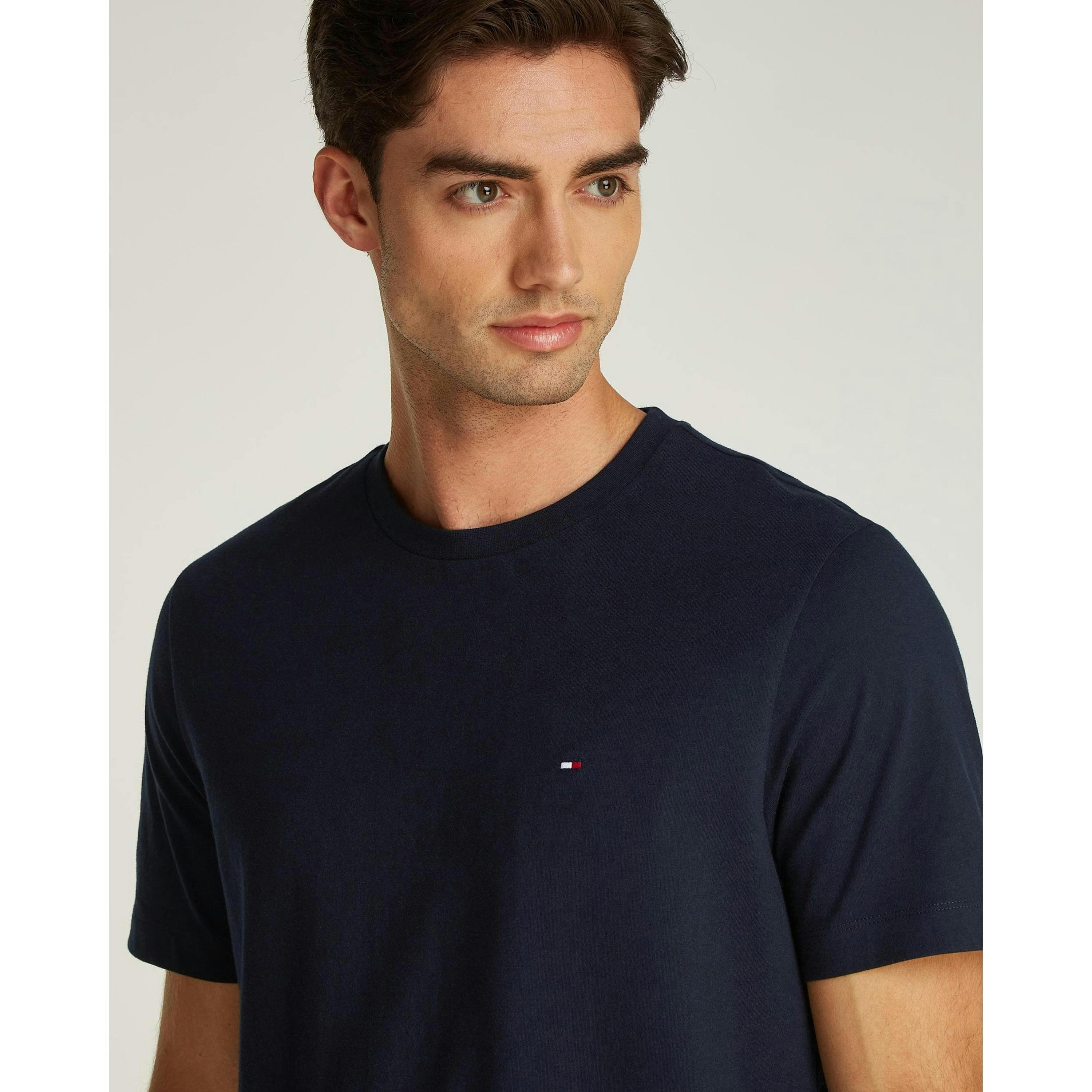 Tommy Hilfiger Solid T-Shirt  in Blue , view 3 of 5