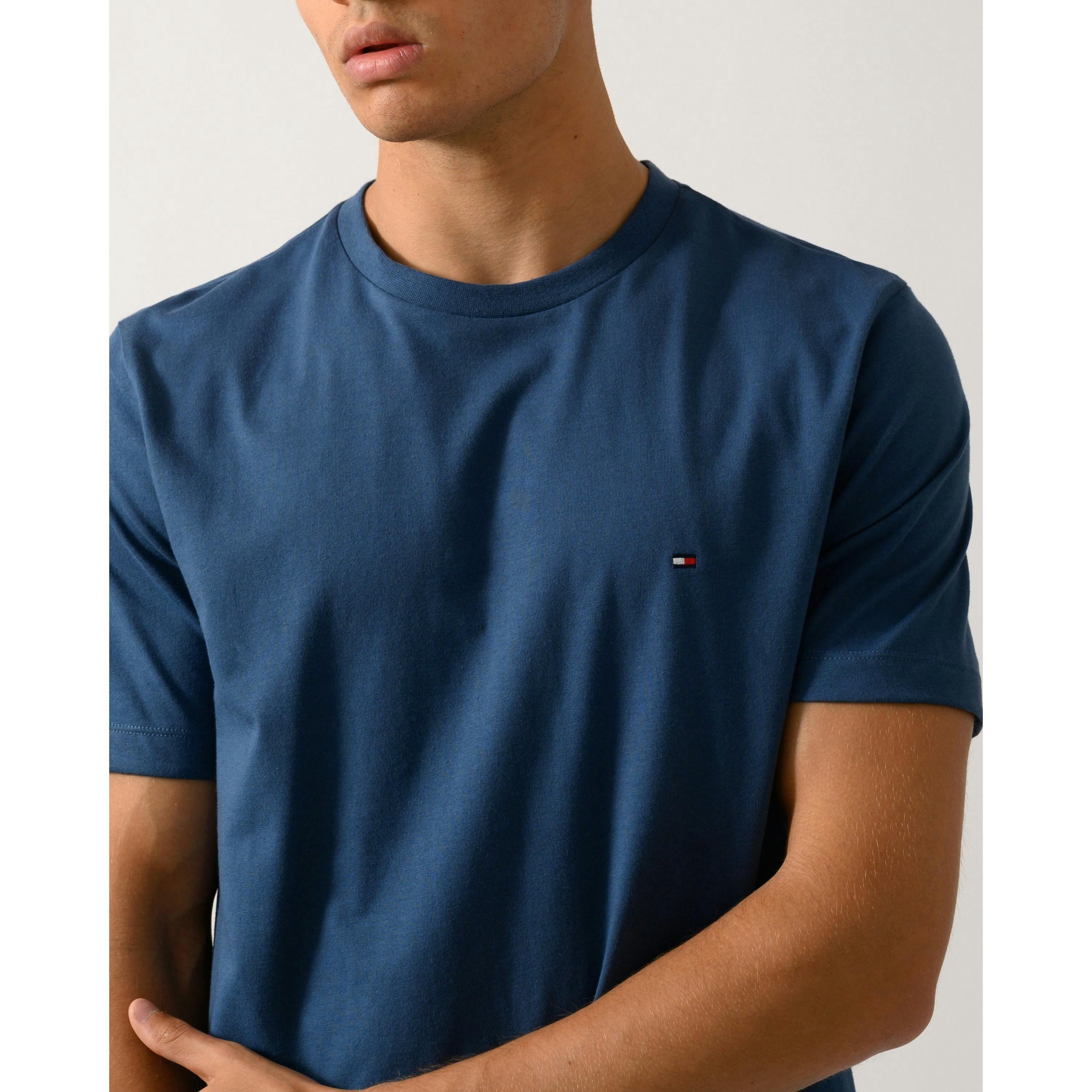 Tommy Hilfiger Solid T-Shirt  in Blue , view 3 of 4