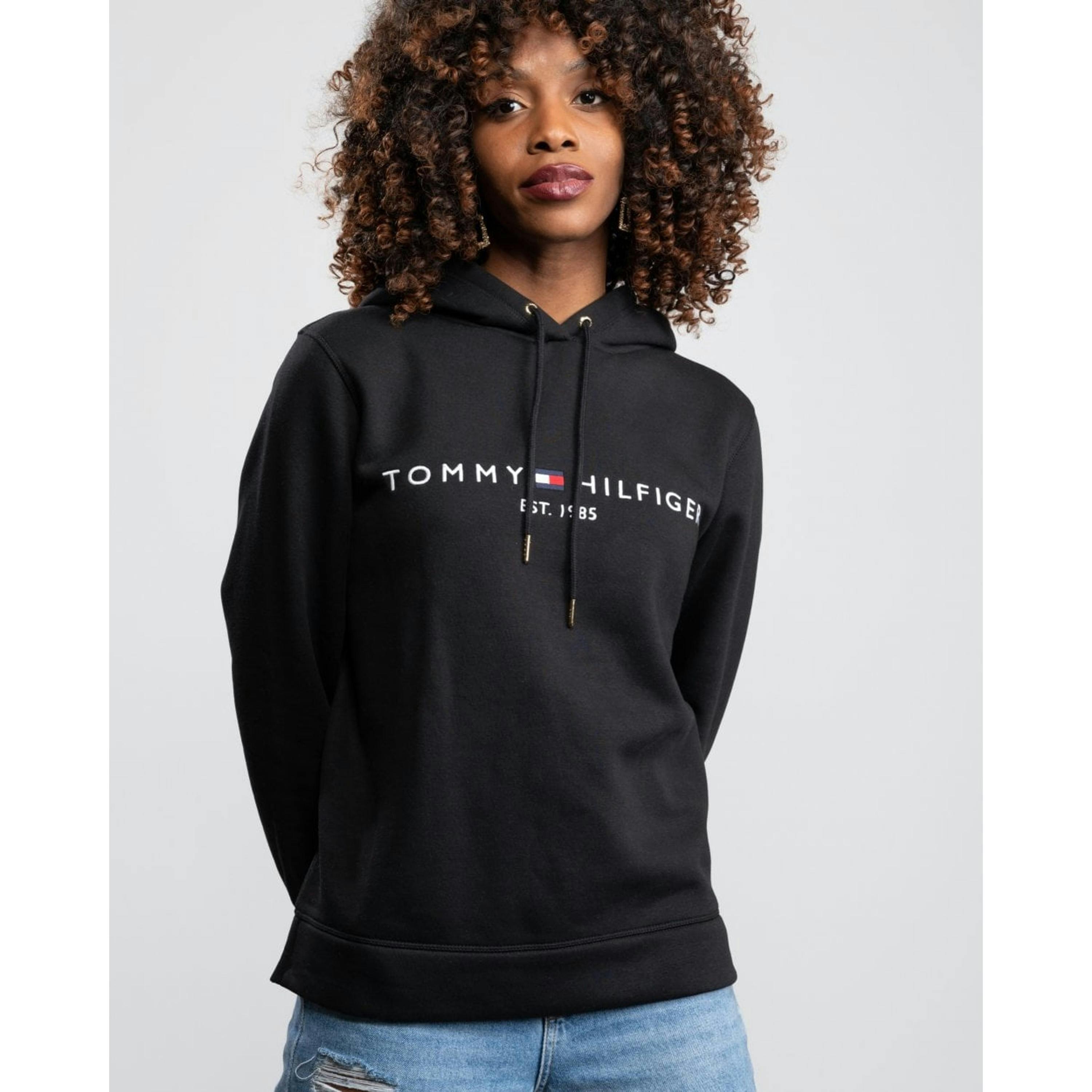 Tommy Hilfiger Heritage Logo Hoodie  in Black , view 1 of 6