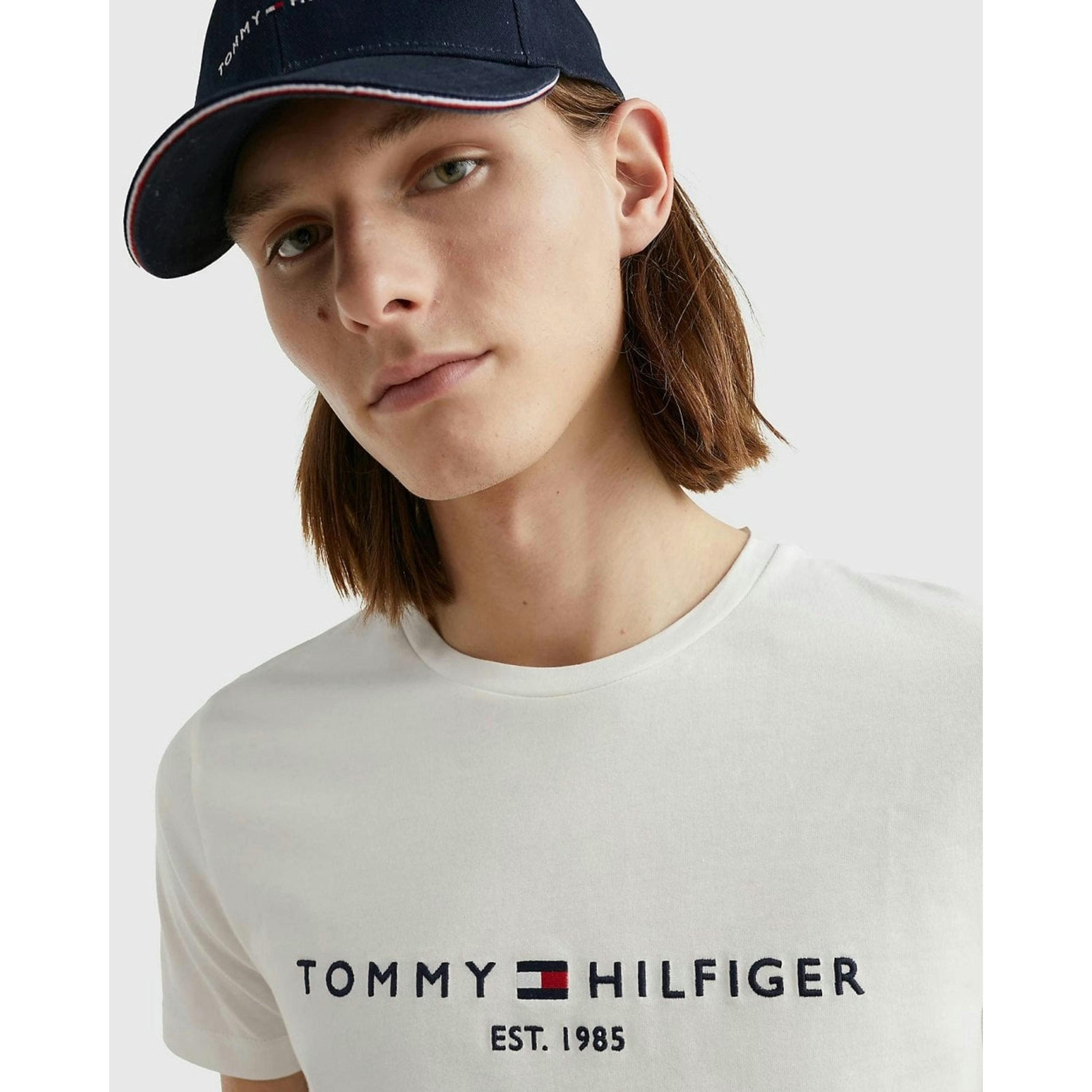Tommy Hilfiger Logo T-Shirt  in White , view 3 of 5