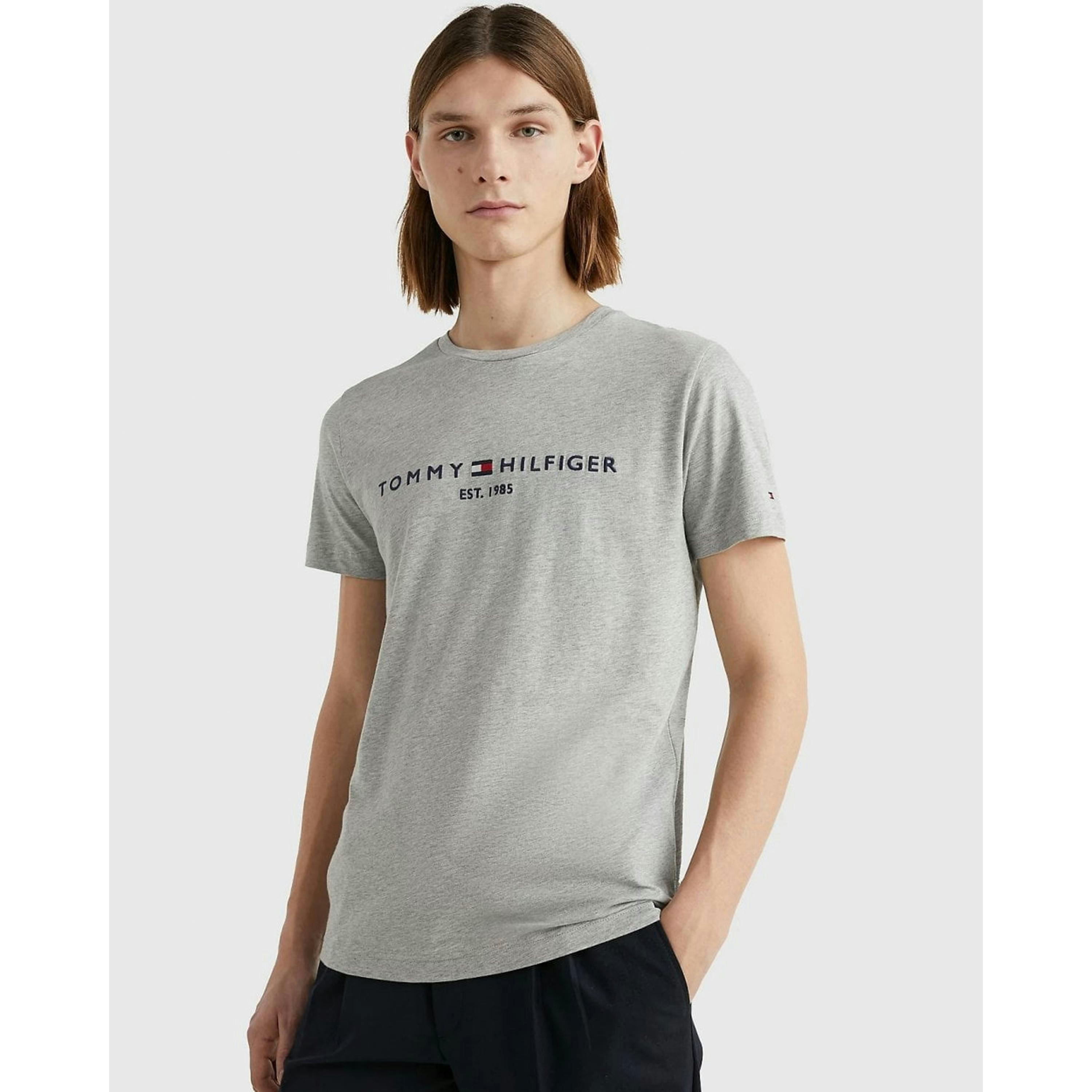Tommy Hilfiger Logo T-Shirt  in Silver , view 1 of 5