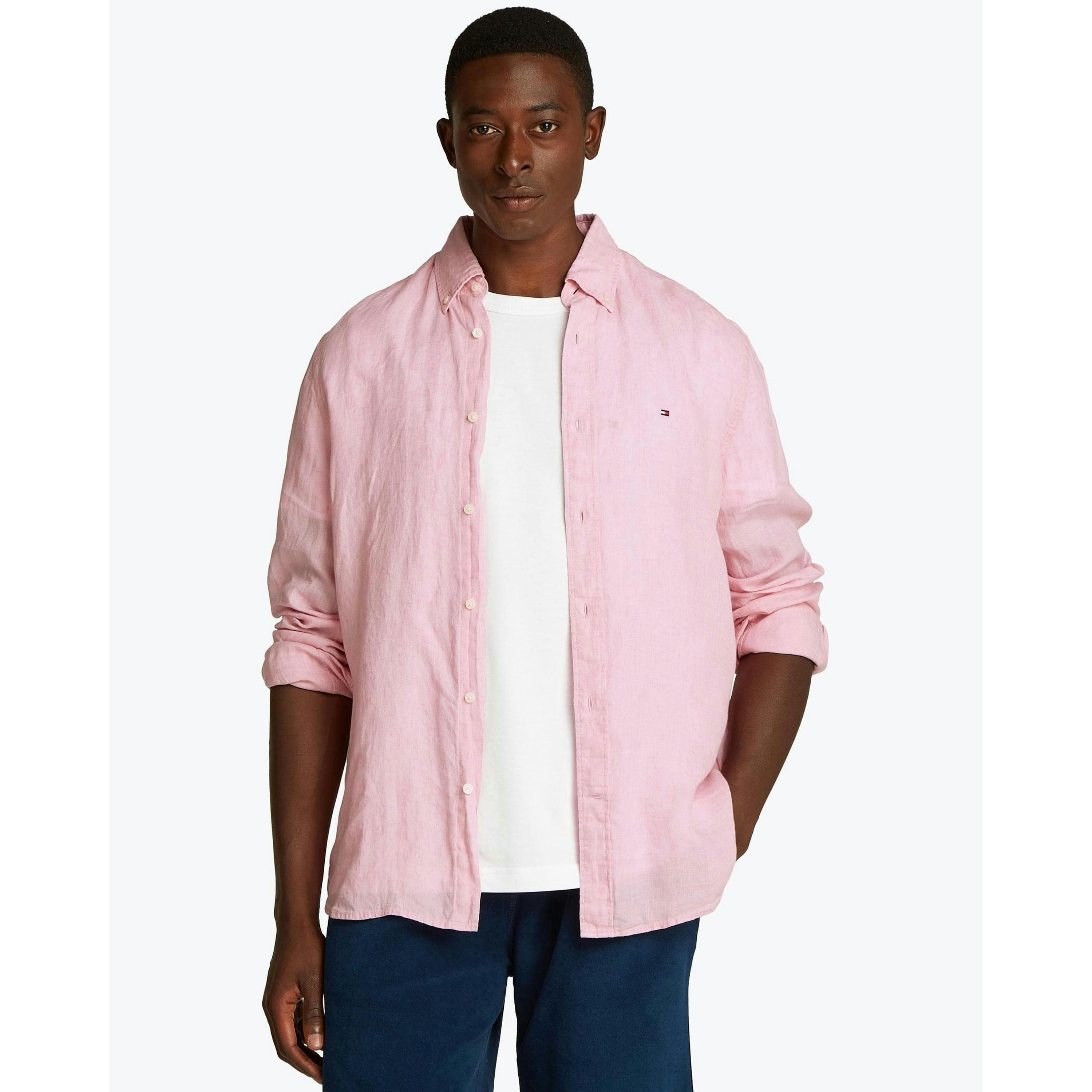 Tommy Hilfiger Solid Shirt  in Coral , view 1 of 6