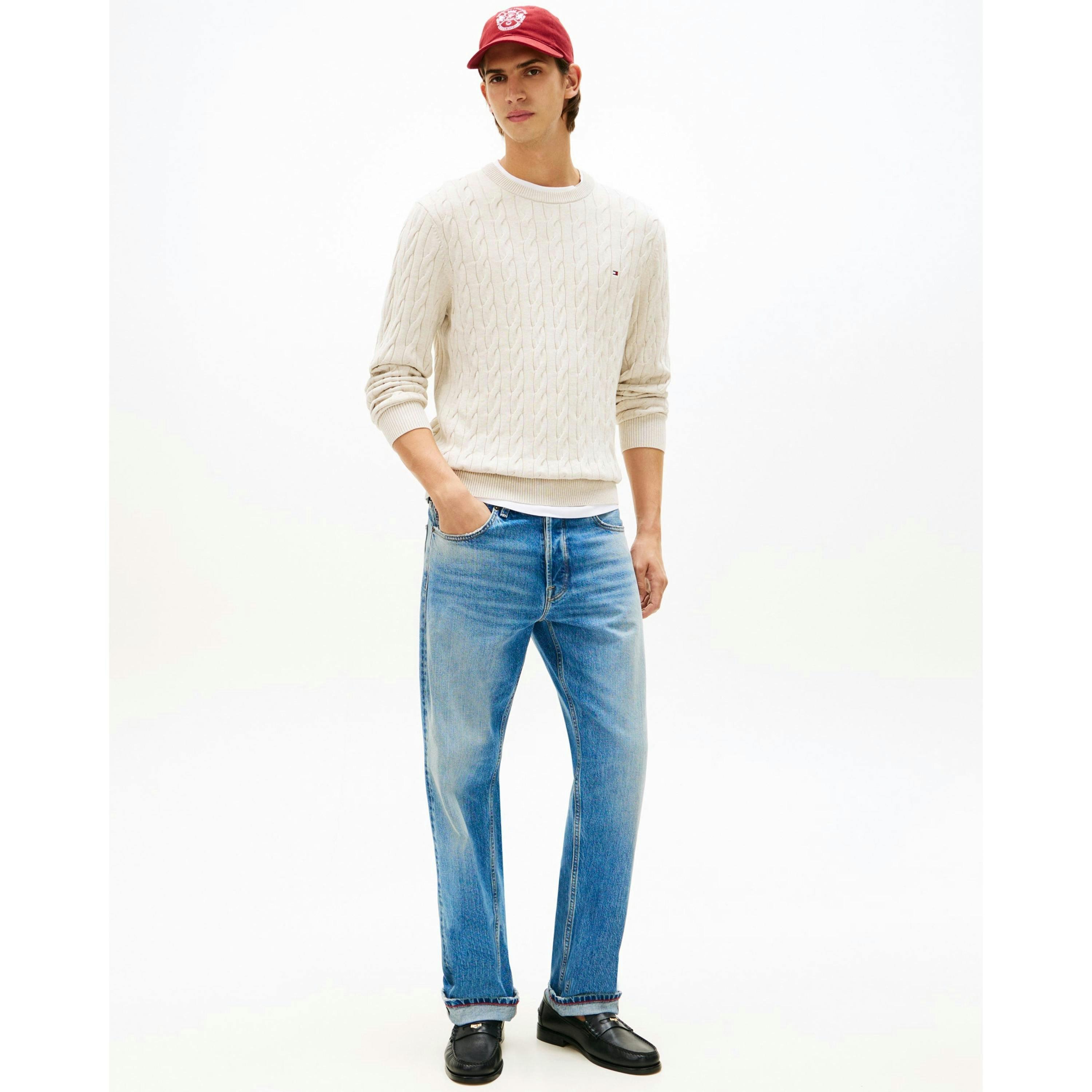 Tommy Hilfiger Cable Jumper  in Ivory , view 5 of 5