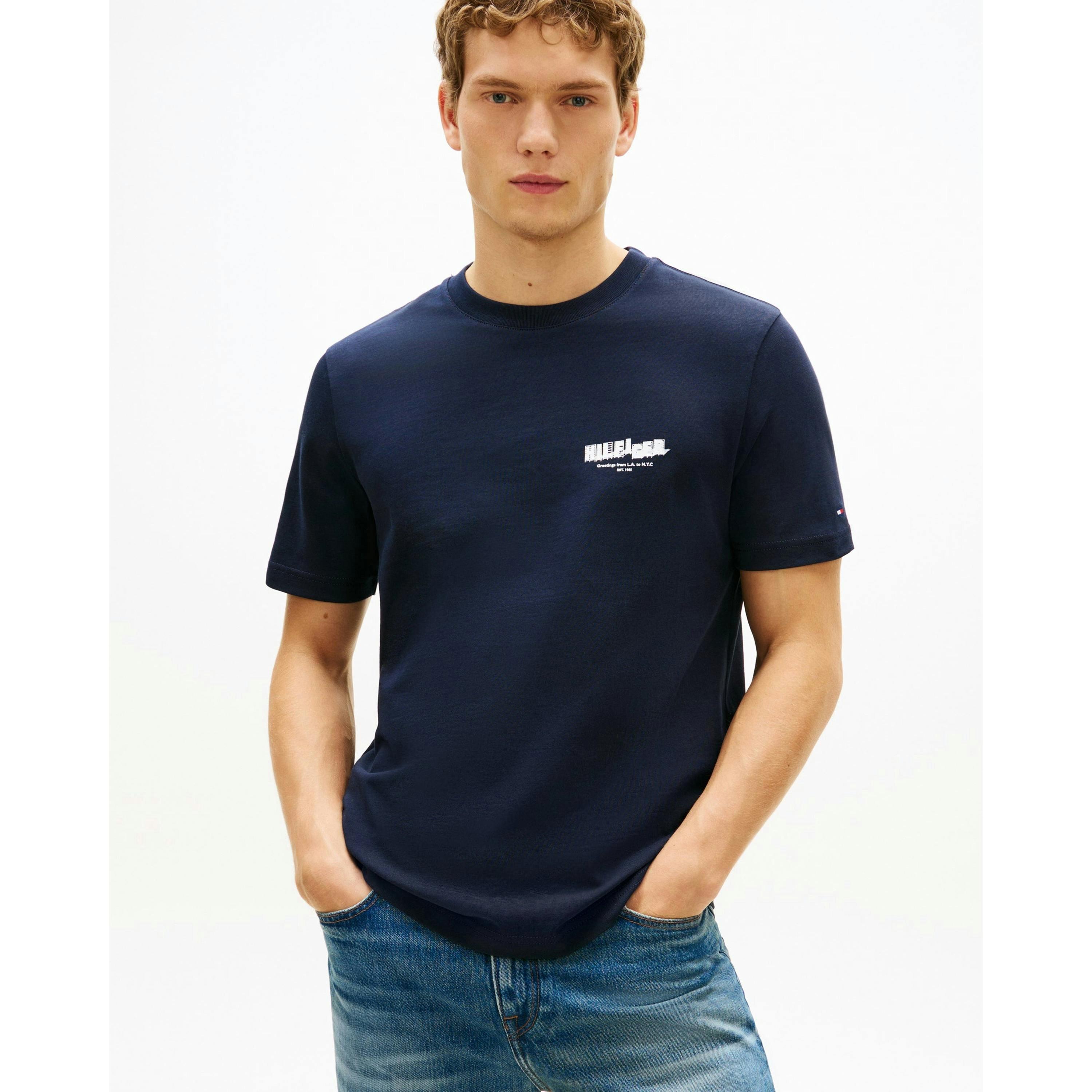Tommy Hilfiger Photo Print T-Shirt  in Blue , view 1 of 5