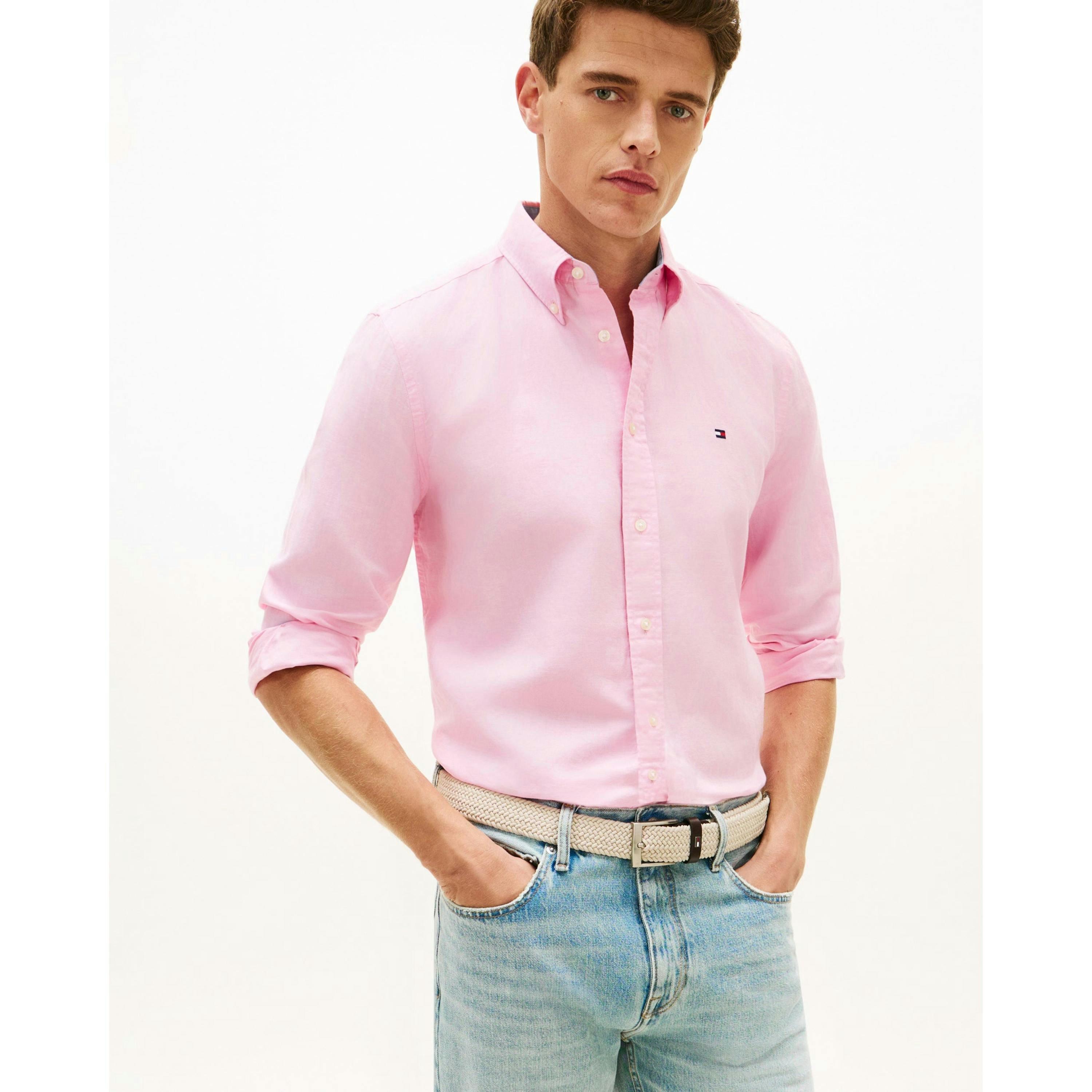 Tommy Hilfiger Solid Shirt  in Coral , view 1 of 5