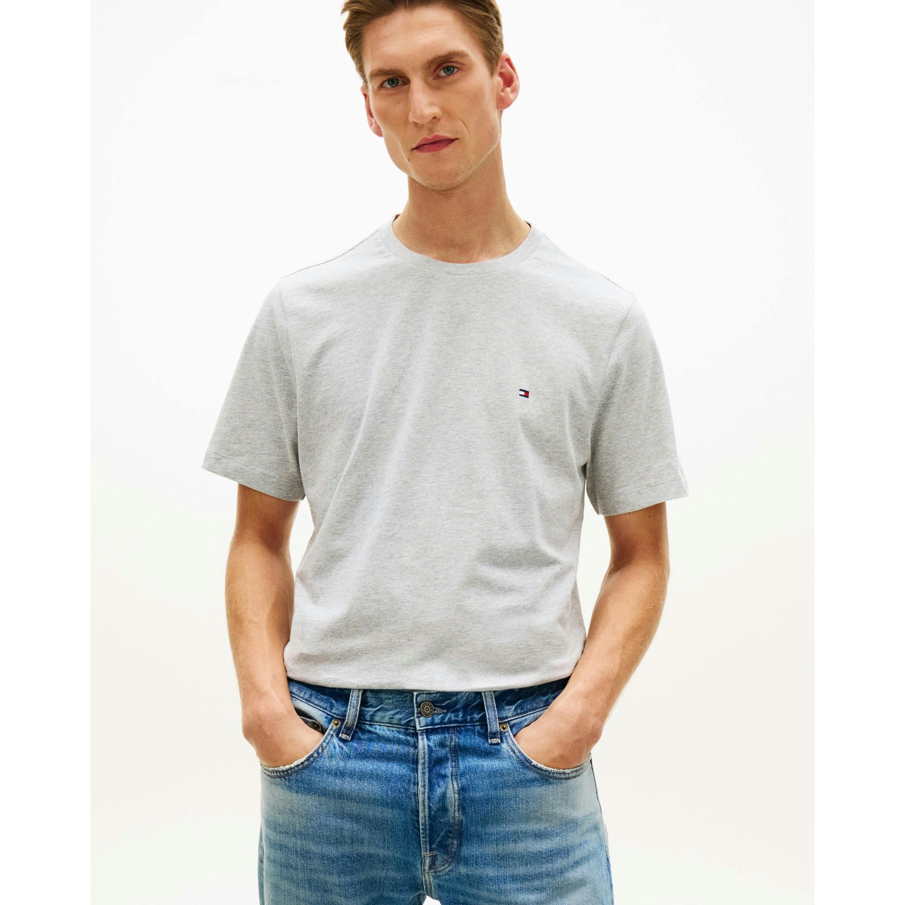 Tommy Hilfiger Solid T-Shirt  in Grey , view 1 of 5