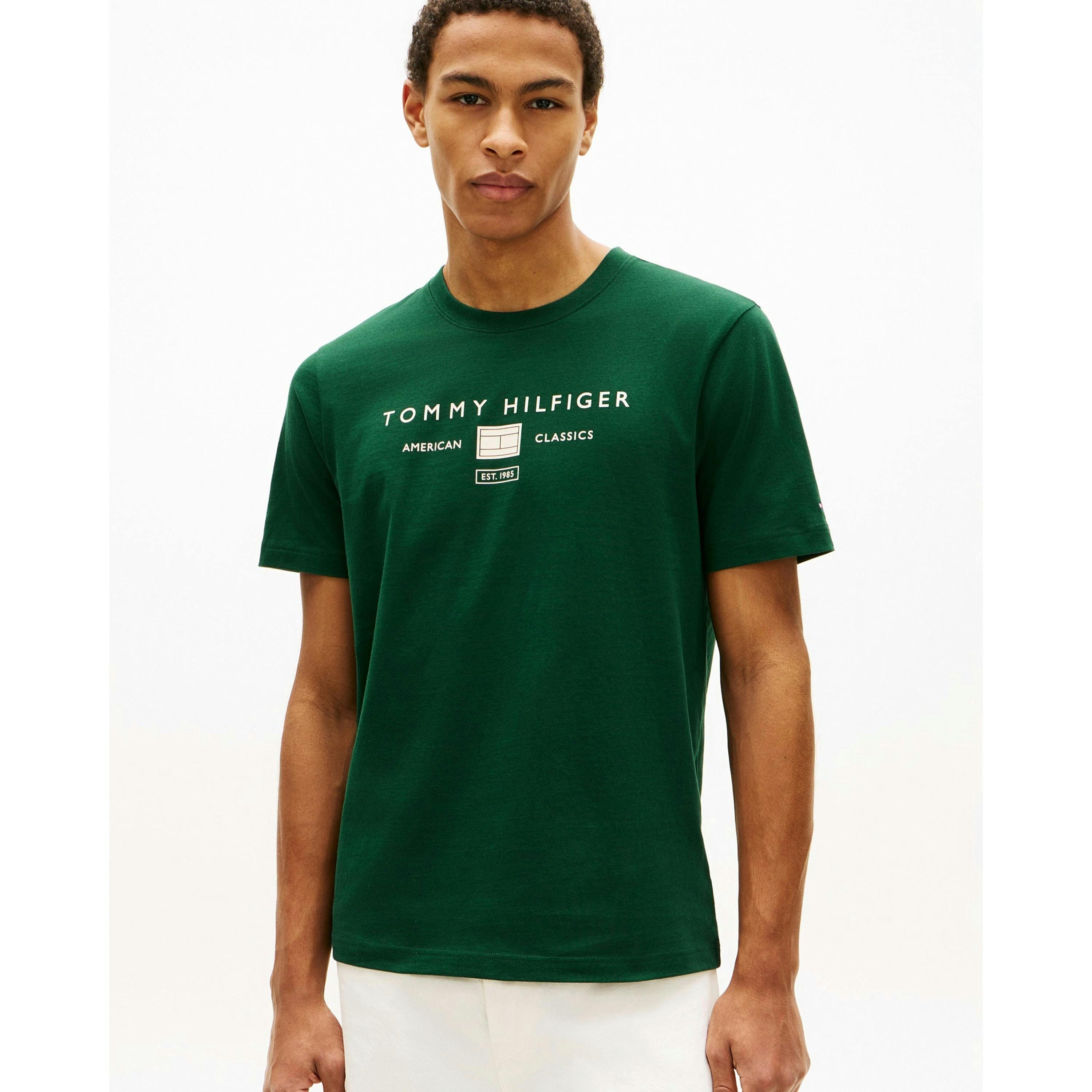 Tommy Hilfiger Mono Stack T-Shirt  in Green , view 1 of 5