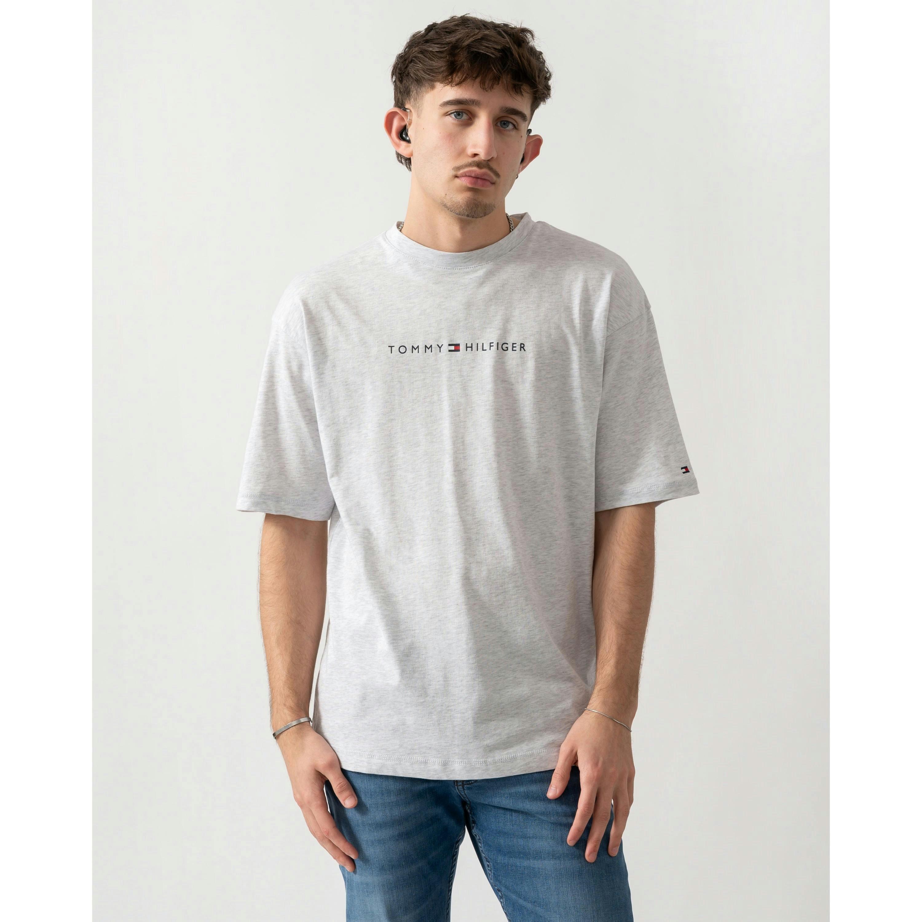 Tommy Hilfiger Logo T-Shirt  in Grey , view 1 of 4