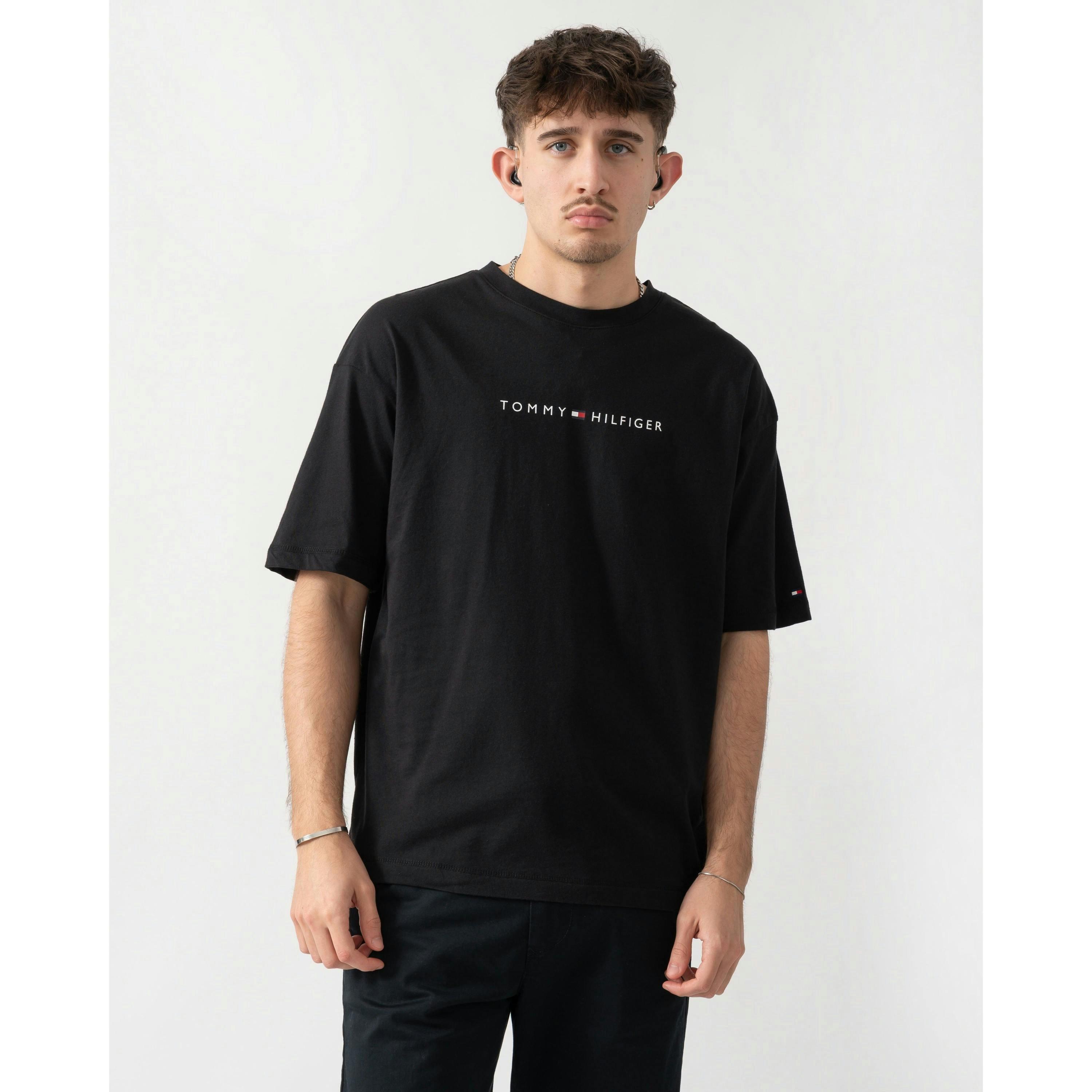 Tommy Hilfiger Logo T-Shirt  in Black , view 1 of 4