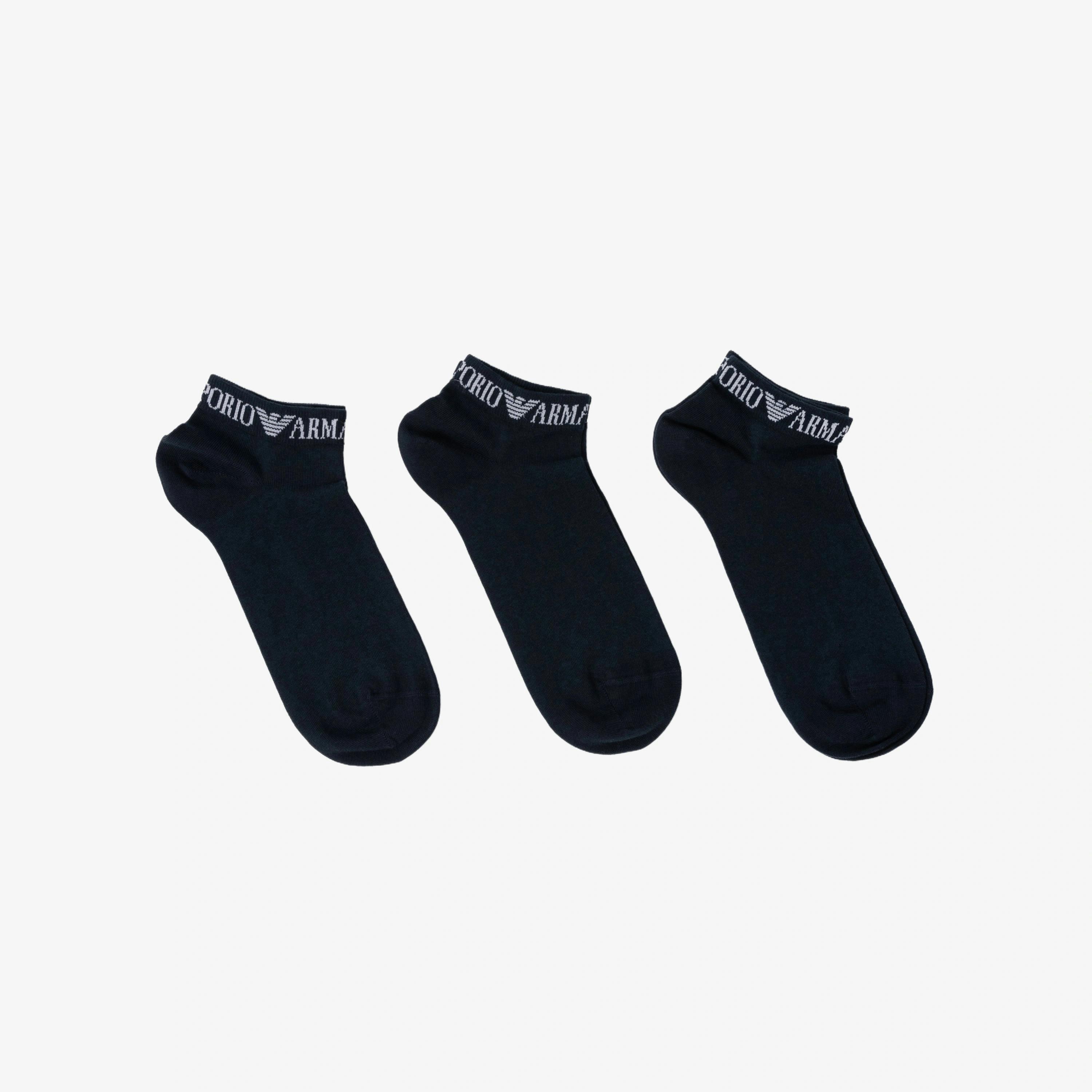 Emporio Armani Trainer Socks  in Grey , view 1 of 3