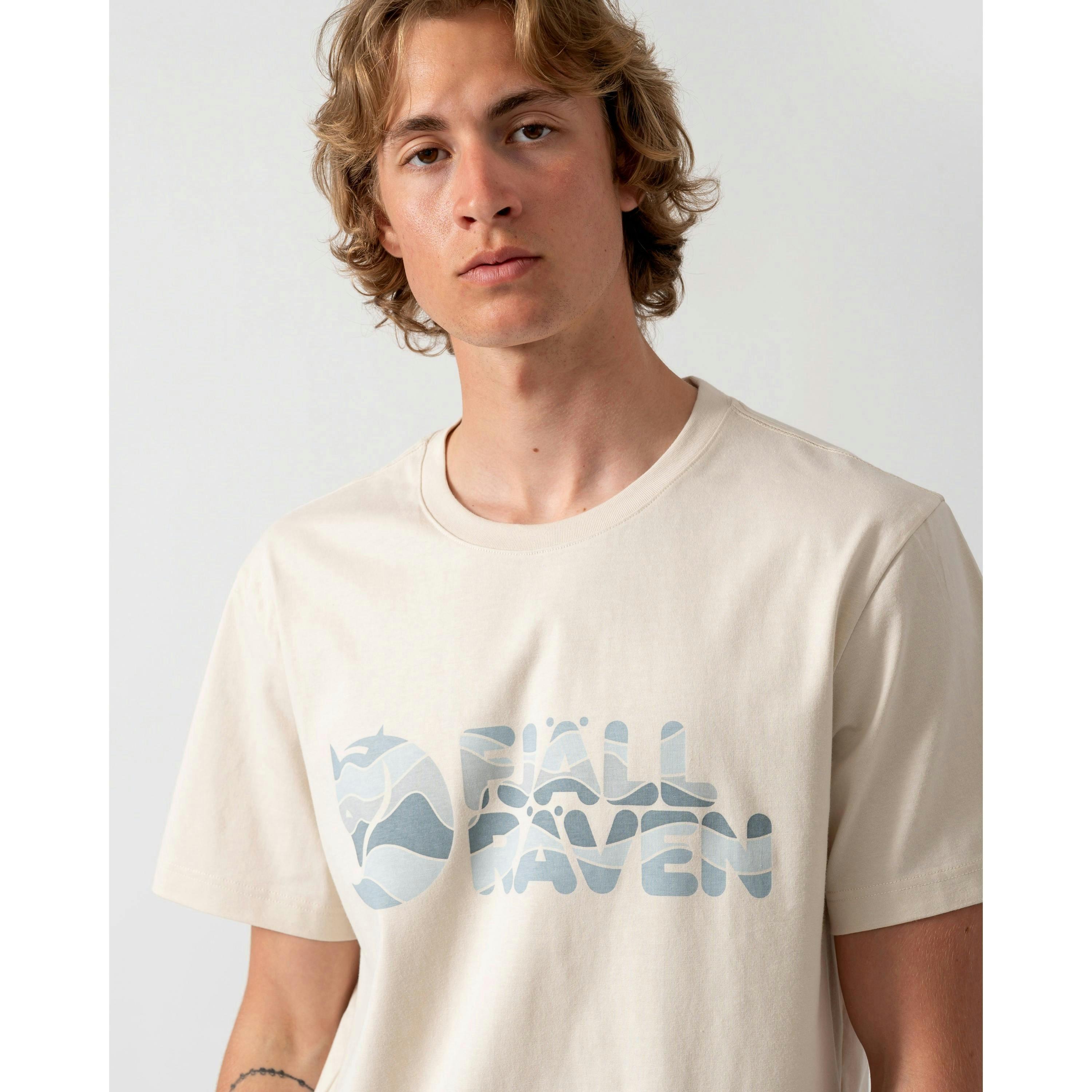Fjallraven Multicolor Logo T-Shirt  in Ivory , view 3 of 4