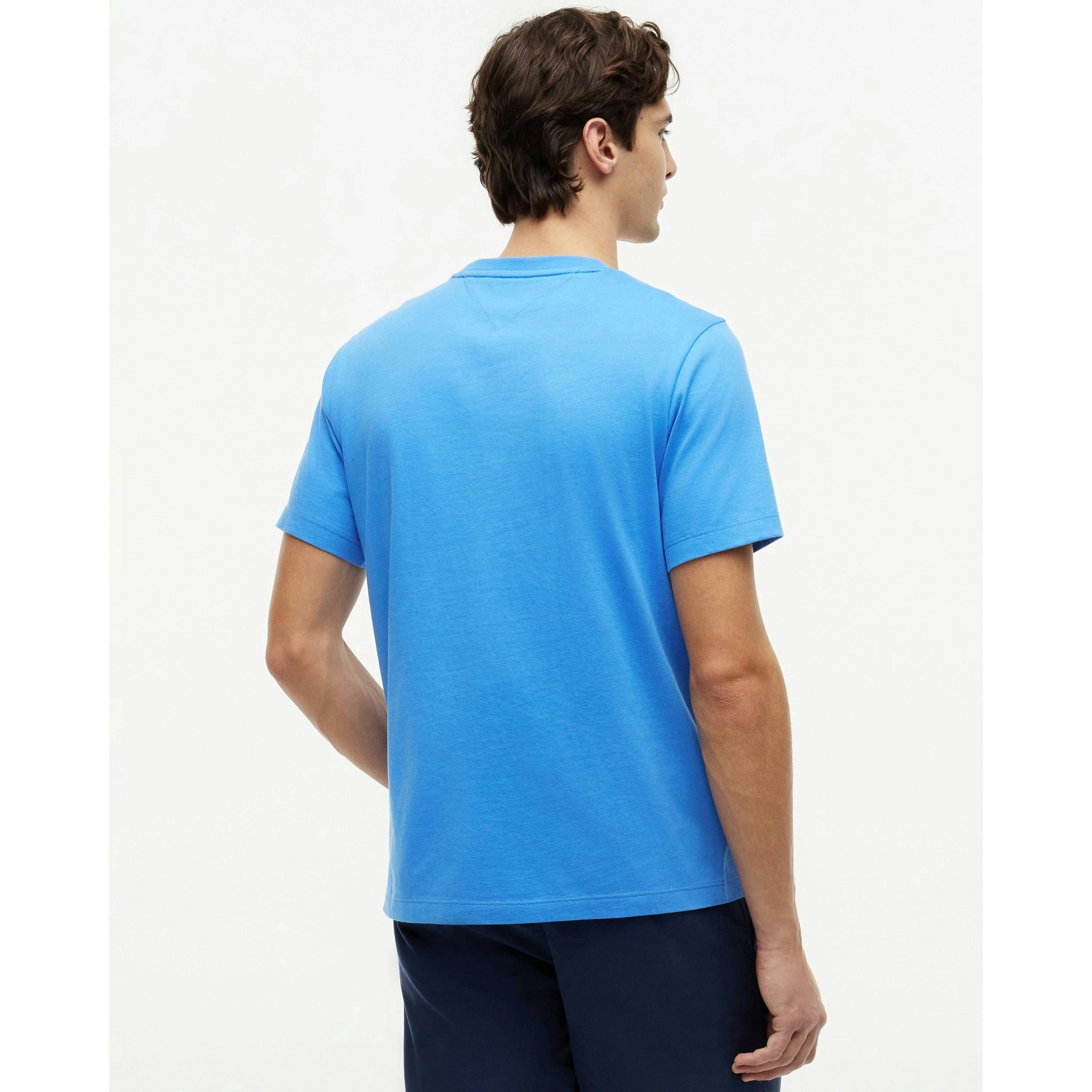 Tommy Hilfiger Solid T-Shirt  in Blue , view 2 of 5